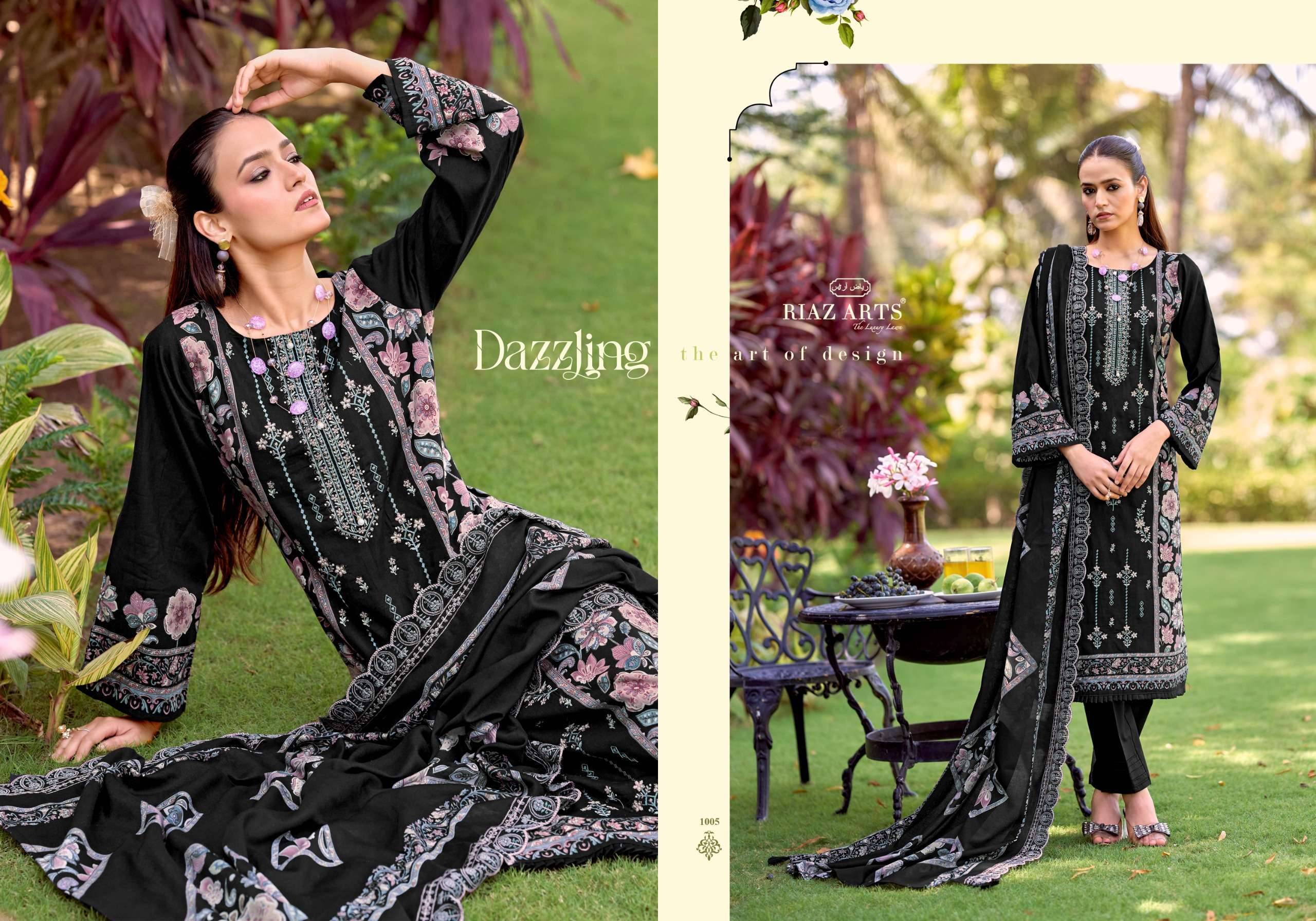 Riaz Arts Bin Saeed Vol 18 Lawn Cotton Dress Material 6 pcs Catalog