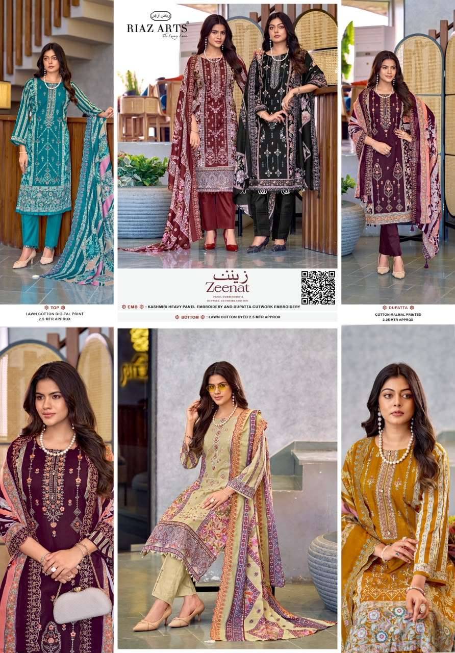 Riaz Arts Zeenat Premium Cotton Salwar Suit _ Surat Wholesale Market  6 Pcs Catalog 