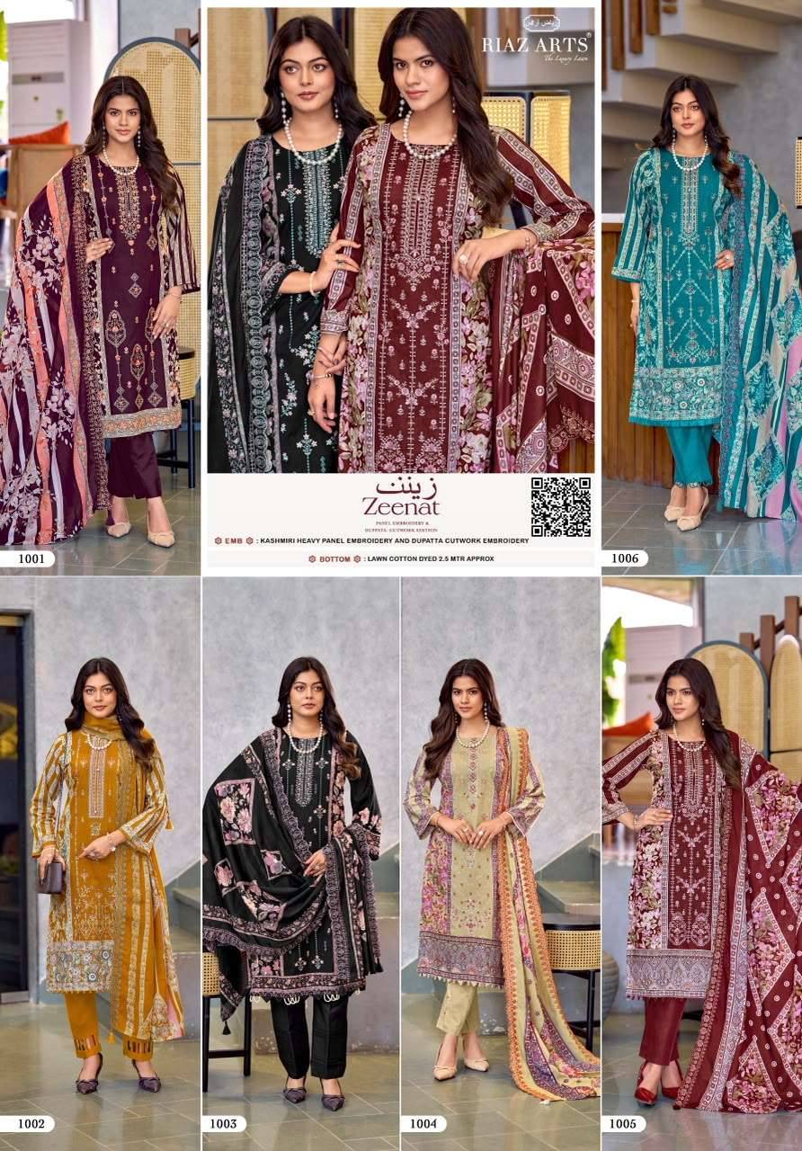 Riaz Arts Zeenat Premium Cotton Salwar Suit _ Surat Wholesale Market  6 Pcs Catalog 