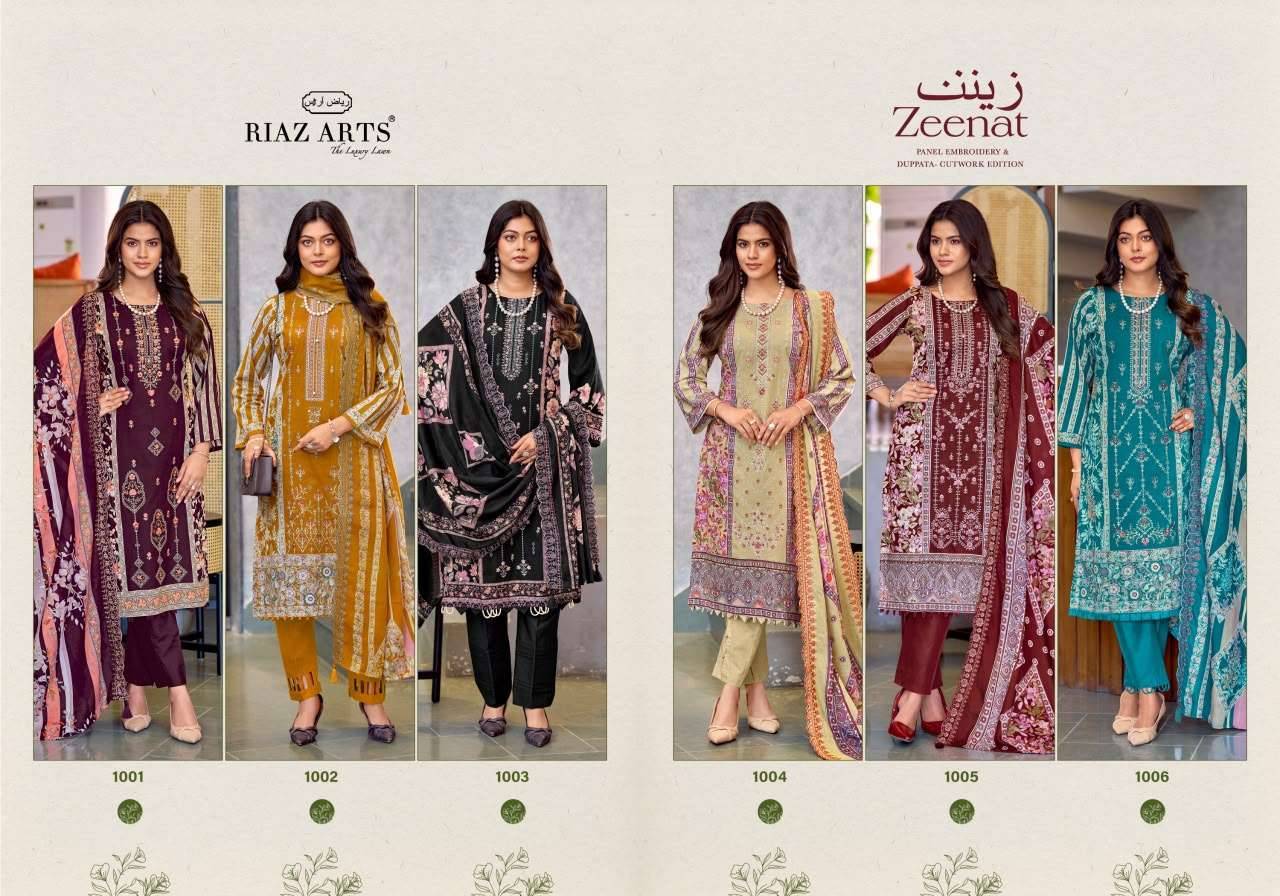 Riaz Arts Zeenat Premium Cotton Salwar Suit _ Surat Wholesale Market  6 Pcs Catalog 