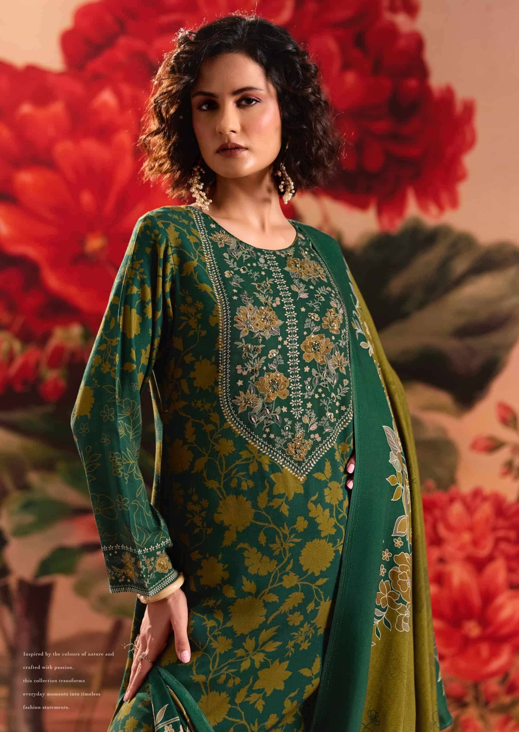 Sadhana Fashion Rose Reverie Pashmina Dress Material 6 Pcs Catalog