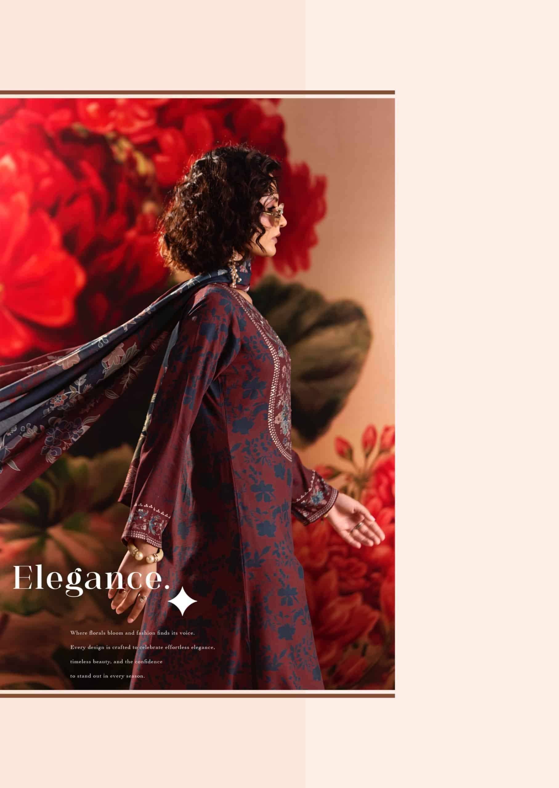 Sadhana Fashion Rose Reverie Pashmina Dress Material 6 Pcs Catalog