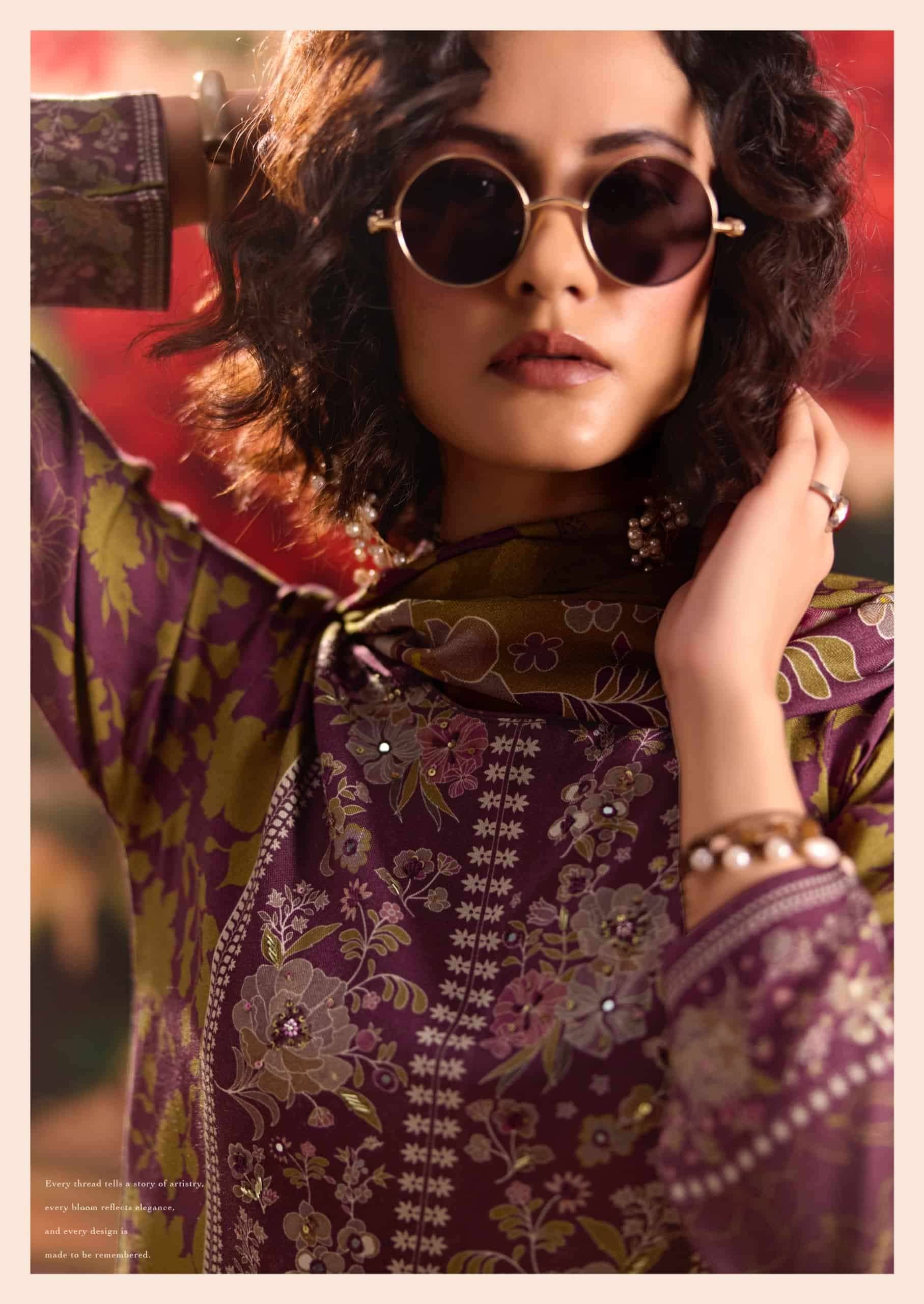 Sadhana Fashion Rose Reverie Pashmina Dress Material 6 Pcs Catalog