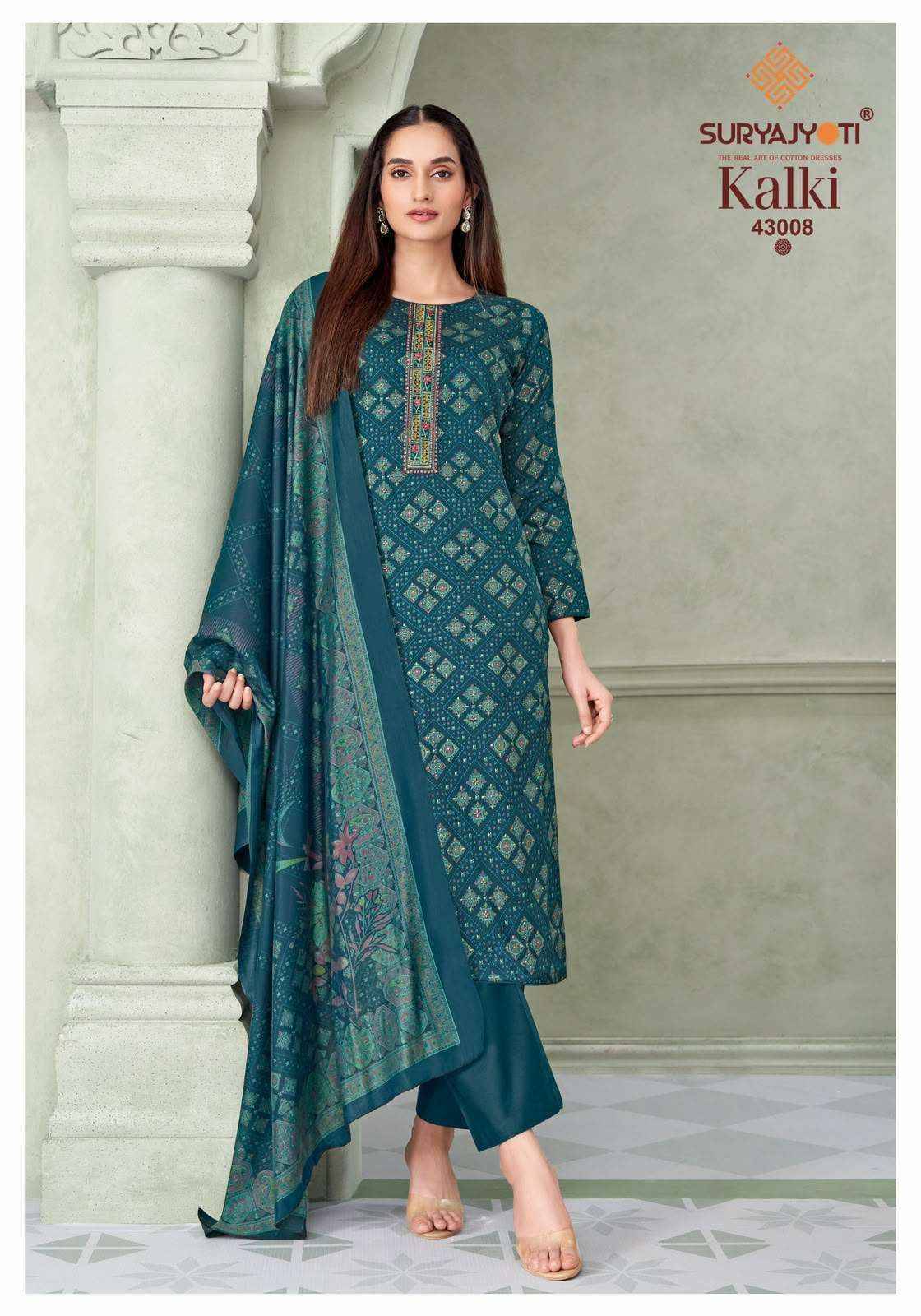 Suryajyoti Kalki Vol 43 Jam Satin Dress Material 8 Pcs Catalog