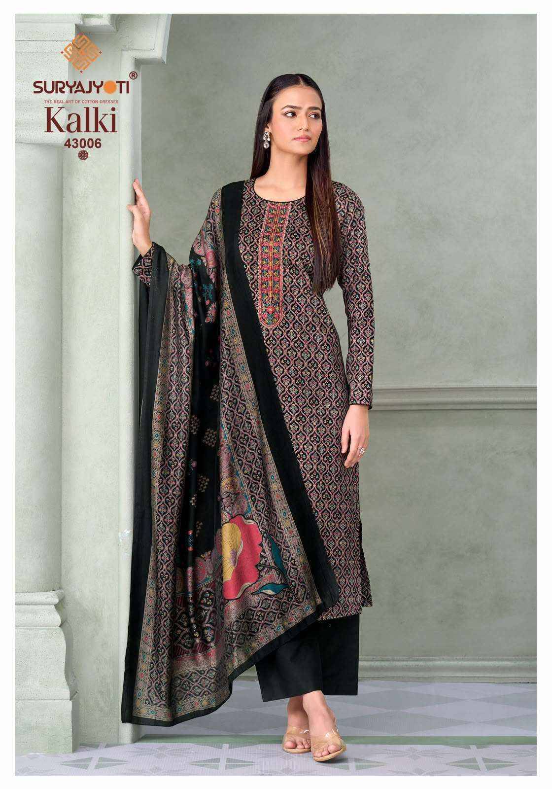 Suryajyoti Kalki Vol 43 Jam Satin Dress Material 8 Pcs Catalog
