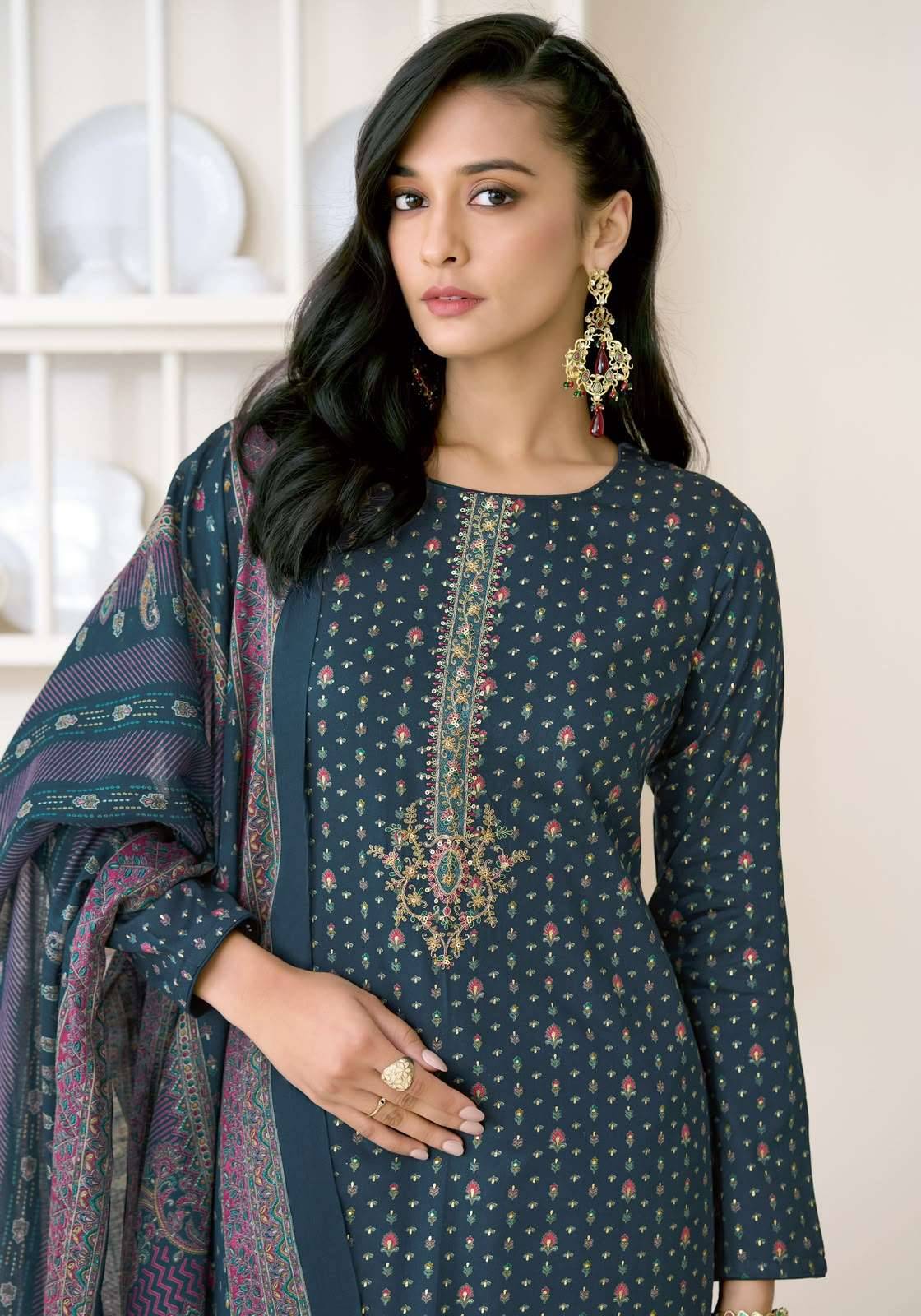 Suryajyoti Karvi Vol 1 Fancy Zam Satin Salwar Suit 6 Pcs Catalog )