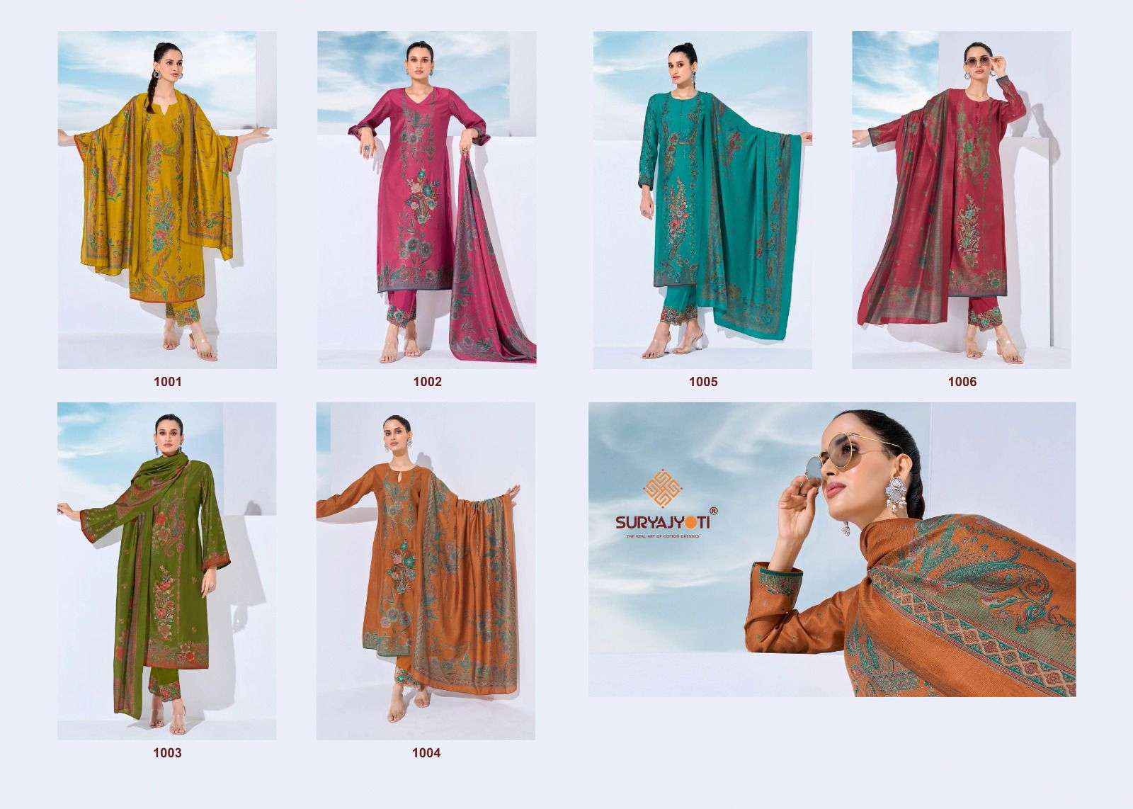Suryajyoti Kashi Vol 1 Premium Wear Ladies Dress 6pcs Catalog 