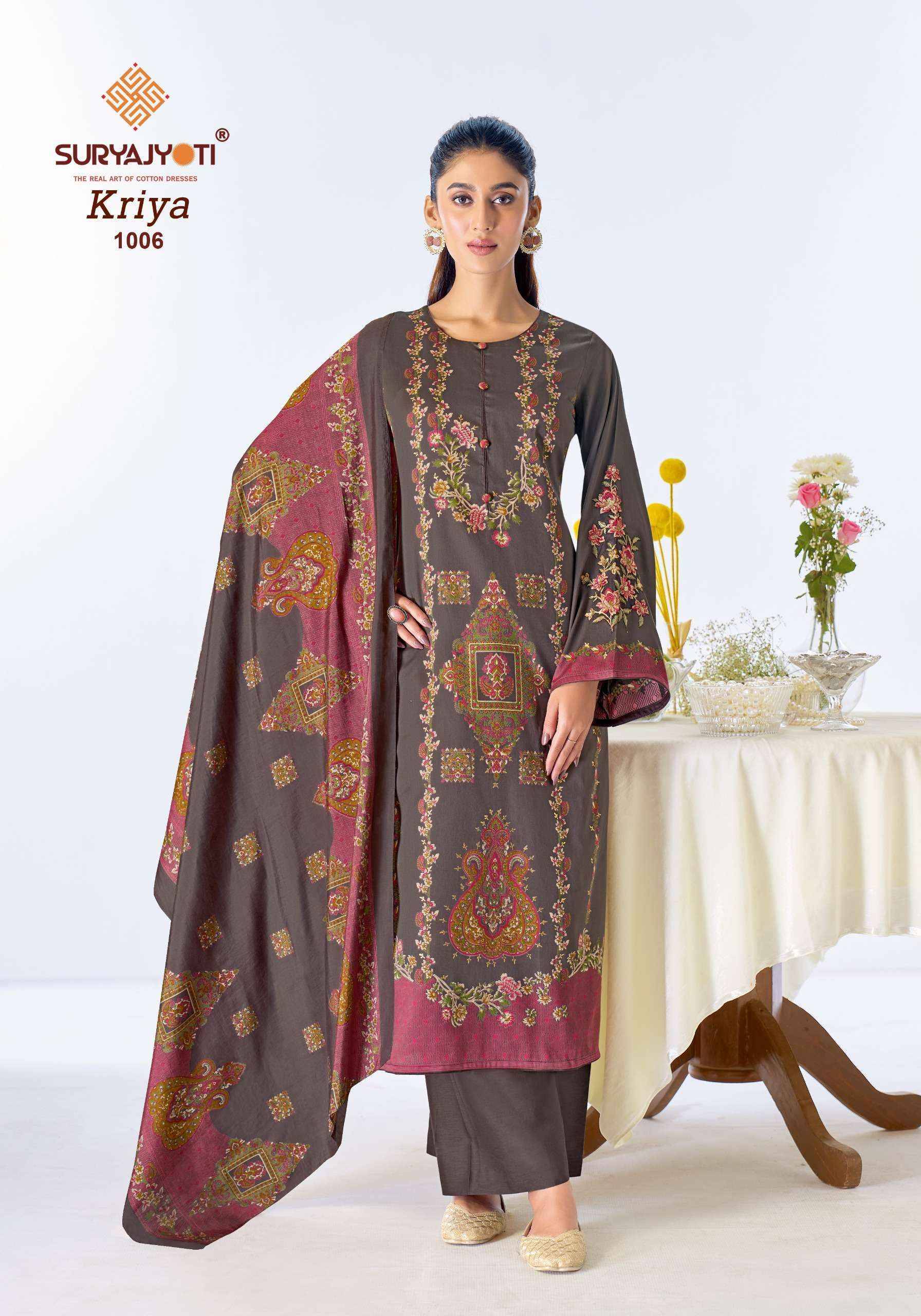 Suryajyoti Kriya Vol 1 Jam Satin Salwar Kameez _ Surat Wholesale Market Price 6 Pcs Catalog 