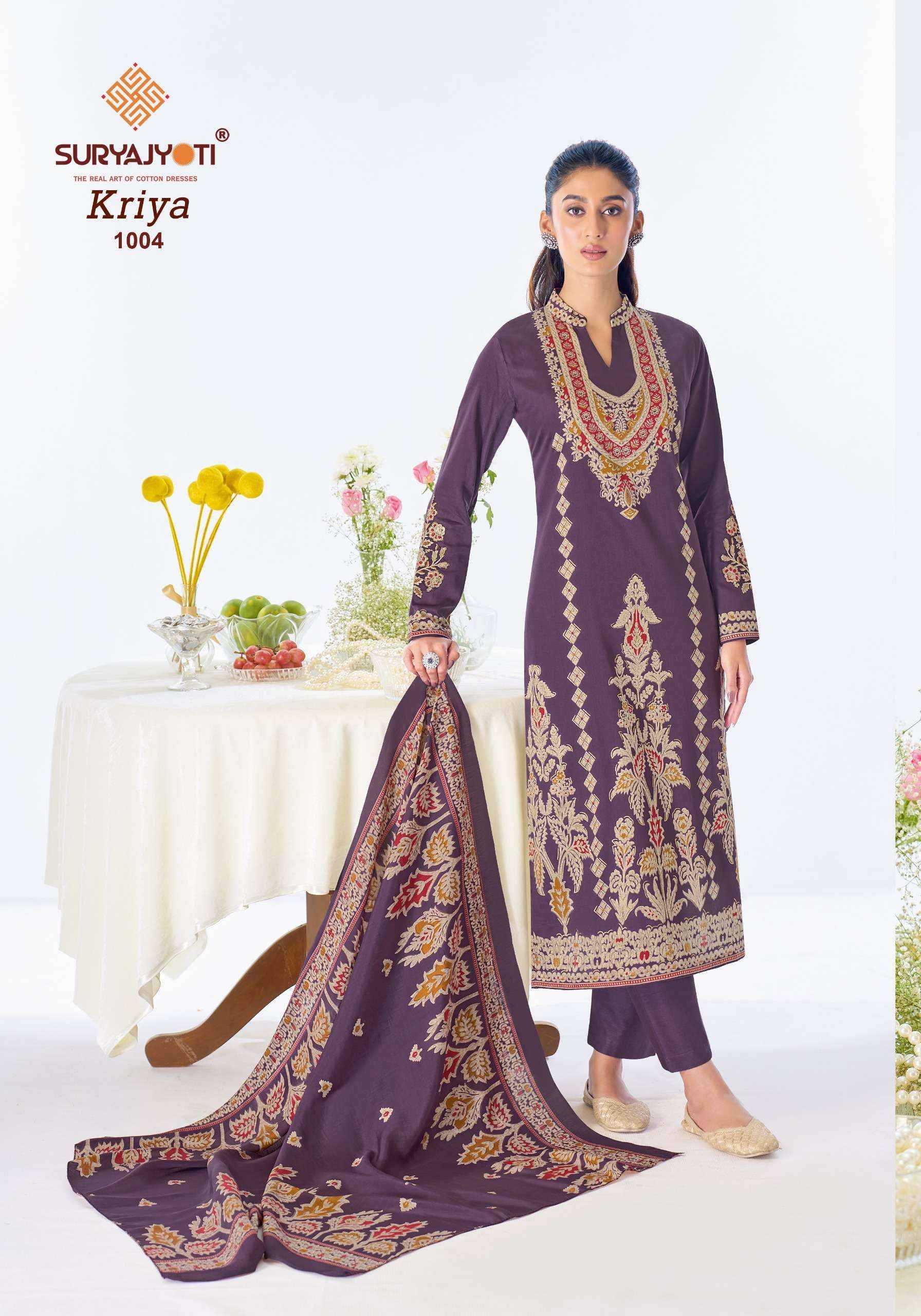 Suryajyoti Kriya Vol 1 Jam Satin Salwar Kameez _ Surat Wholesale Market Price 6 Pcs Catalog 