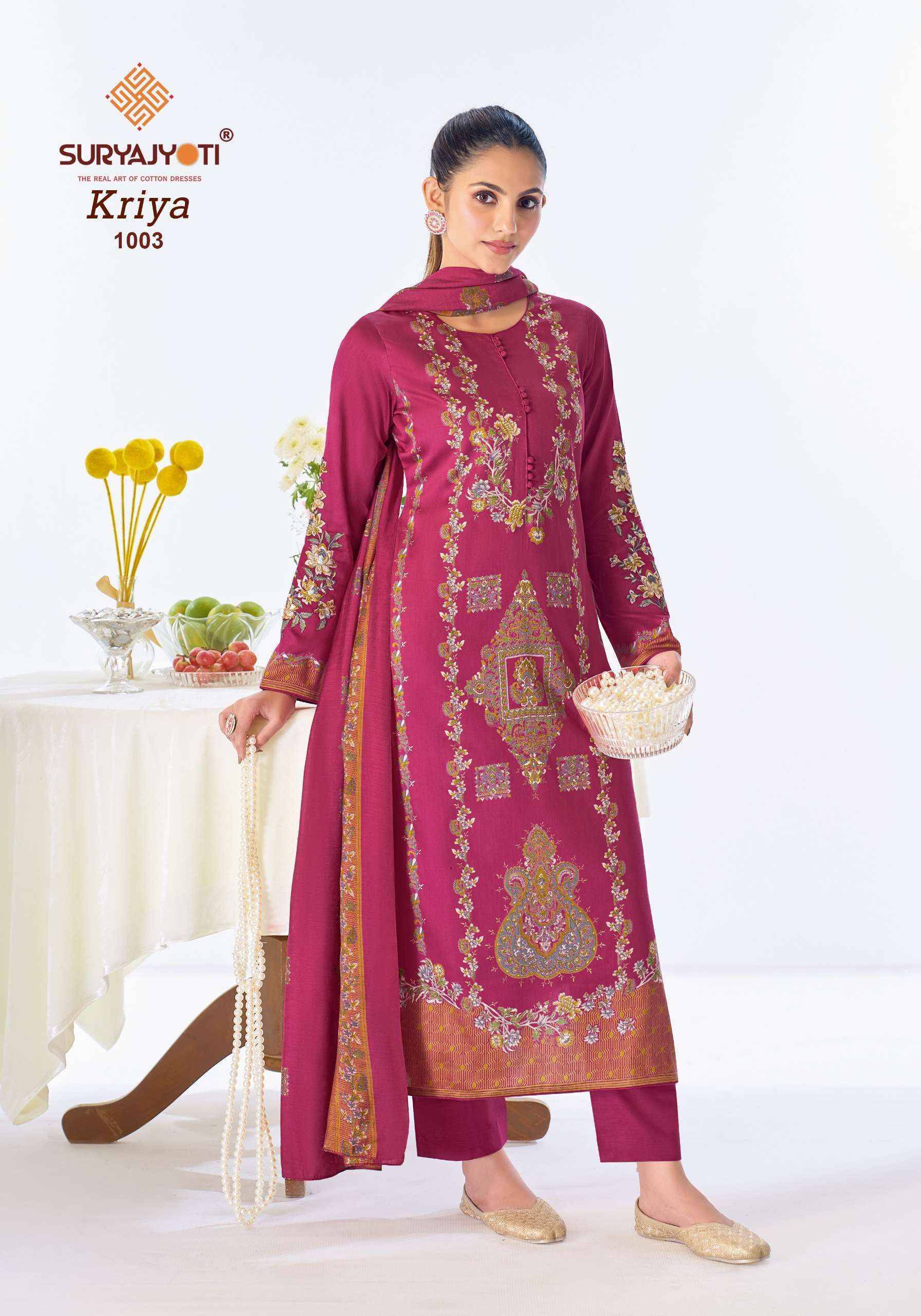 Suryajyoti Kriya Vol 1 Jam Satin Salwar Kameez _ Surat Wholesale Market Price 6 Pcs Catalog 