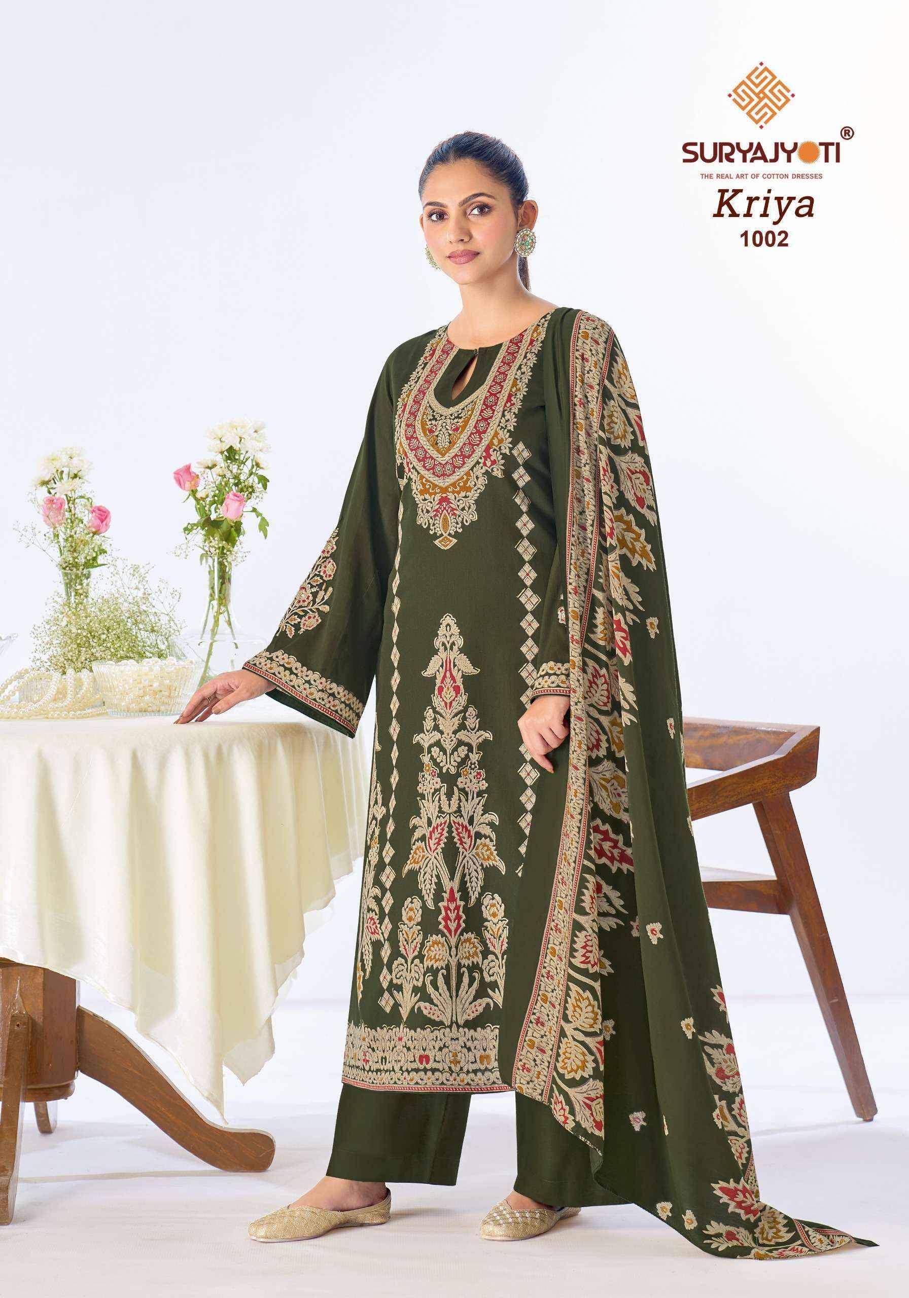 Suryajyoti Kriya Vol 1 Jam Satin Salwar Kameez _ Surat Wholesale Market Price 6 Pcs Catalog 