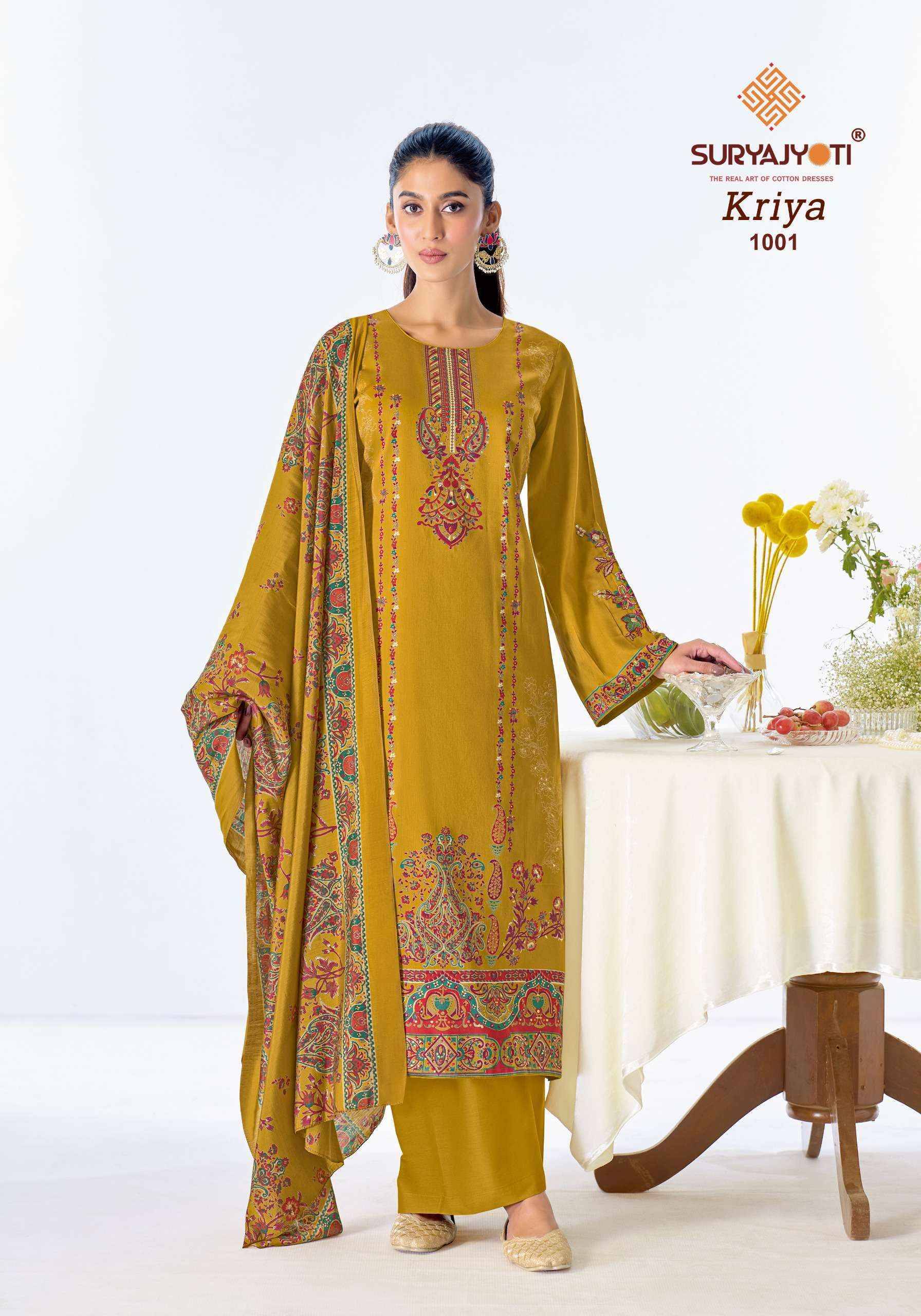 Suryajyoti Kriya Vol 1 Jam Satin Salwar Kameez _ Surat Wholesale Market Price 6 Pcs Catalog 