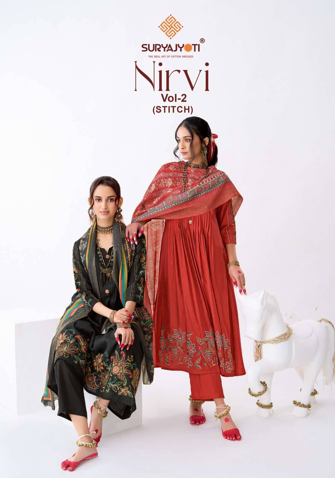 Suryajyoti Nirvi Vol 2 Latest Anarkali Suits Catalog With Price 8 Pcs Set