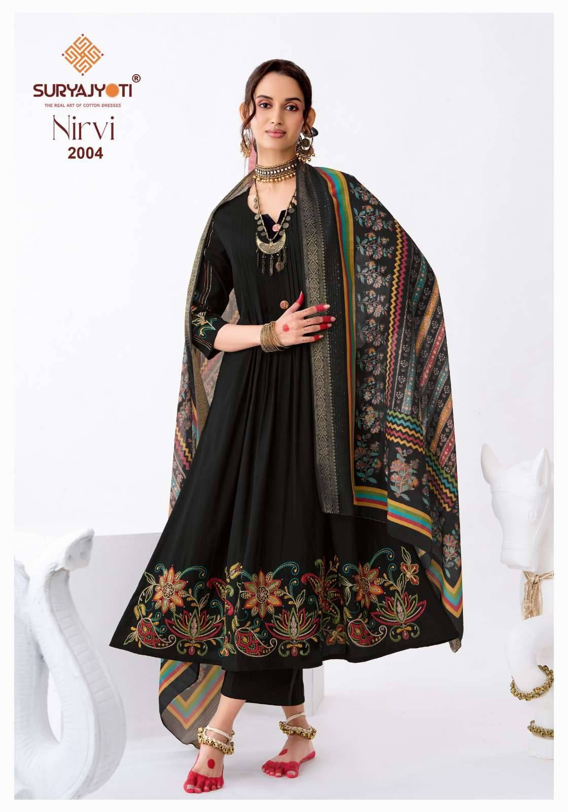Suryajyoti Nirvi Vol 2 Latest Anarkali Suits Catalog With Price 8 Pcs Set