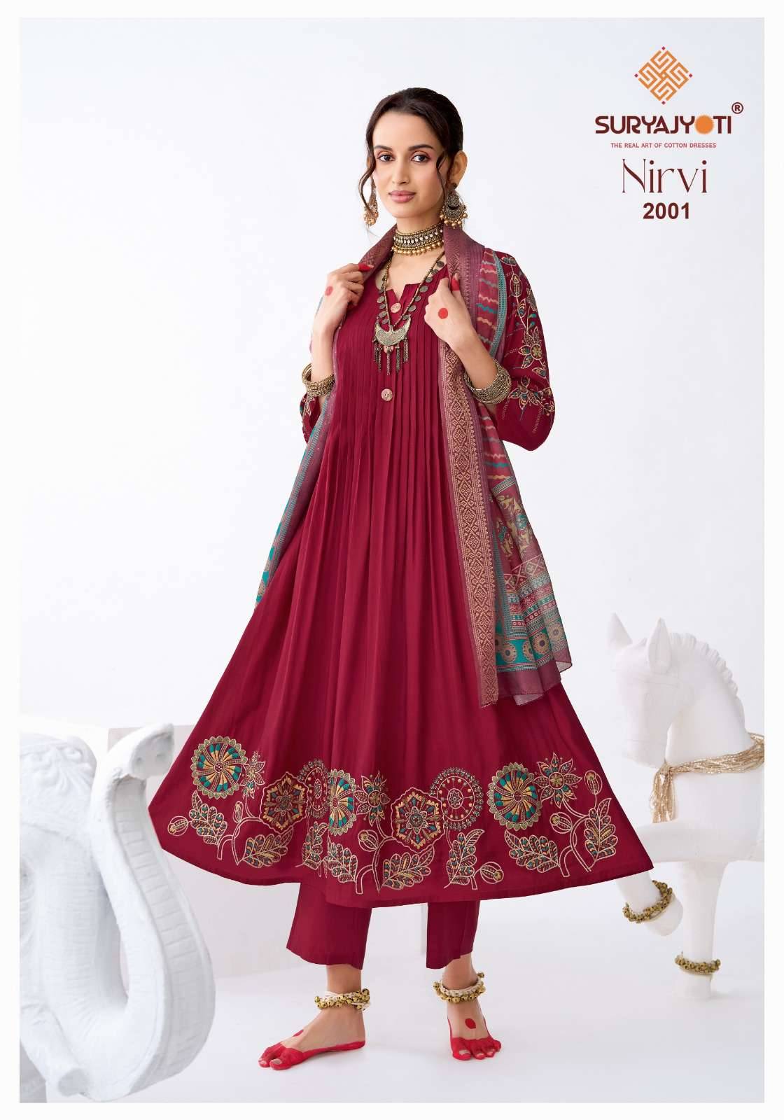 Suryajyoti Nirvi Vol 2 Latest Anarkali Suits Catalog With Price 8 Pcs Set