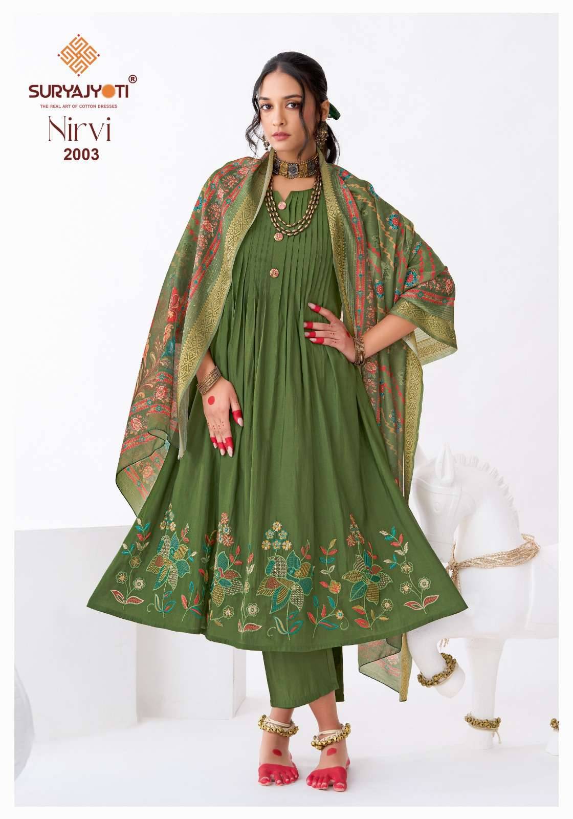 Suryajyoti Nirvi Vol 2 Latest Anarkali Suits Catalog With Price 8 Pcs Set