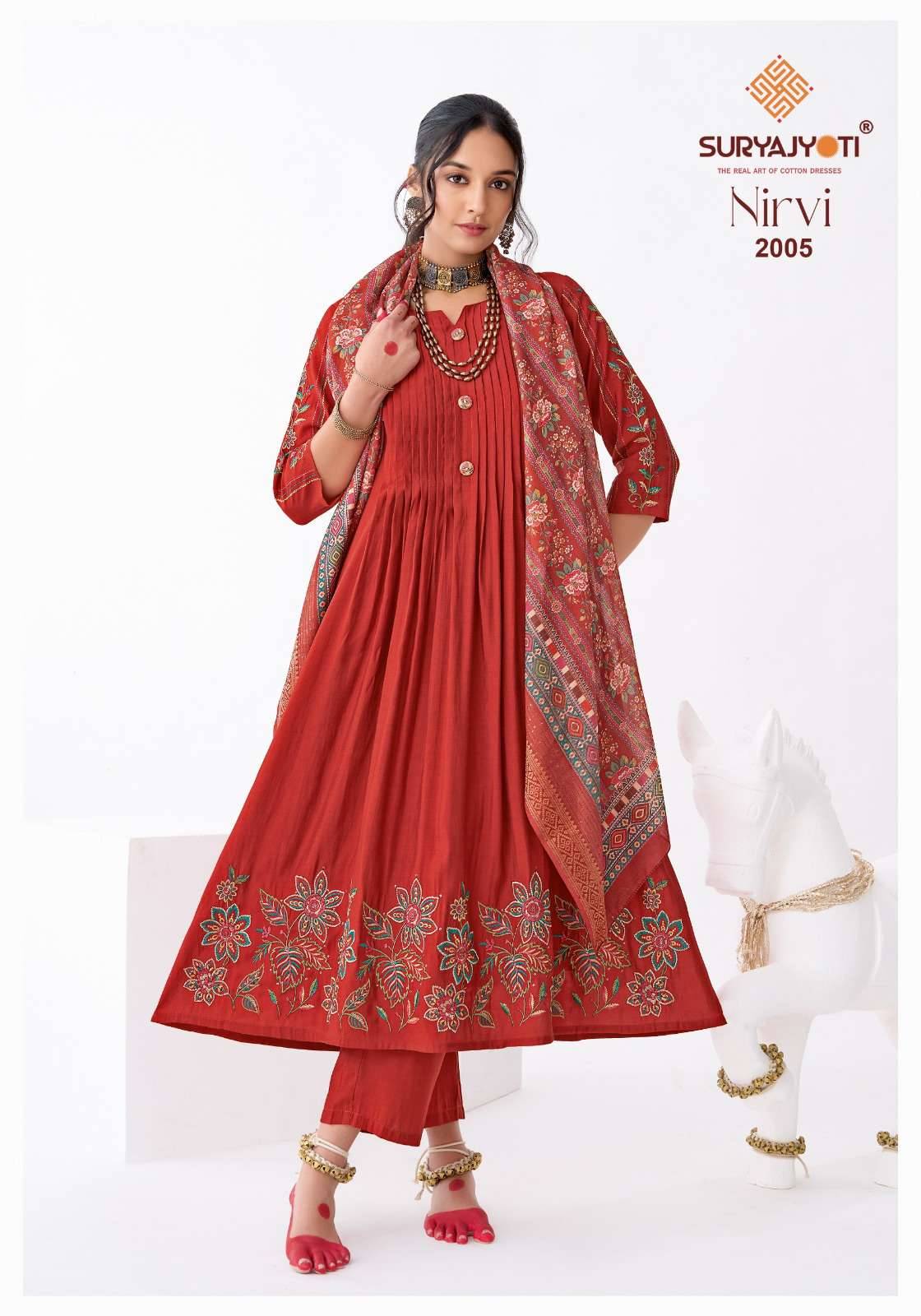 Suryajyoti Nirvi Vol 2 Latest Anarkali Suits Catalog With Price 8 Pcs Set