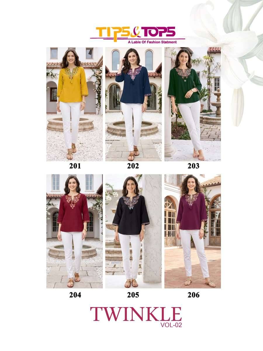 Tips And Tops Twinkle Vol 2 Fancy Western Short Tops Set 6 Pcs Catalog