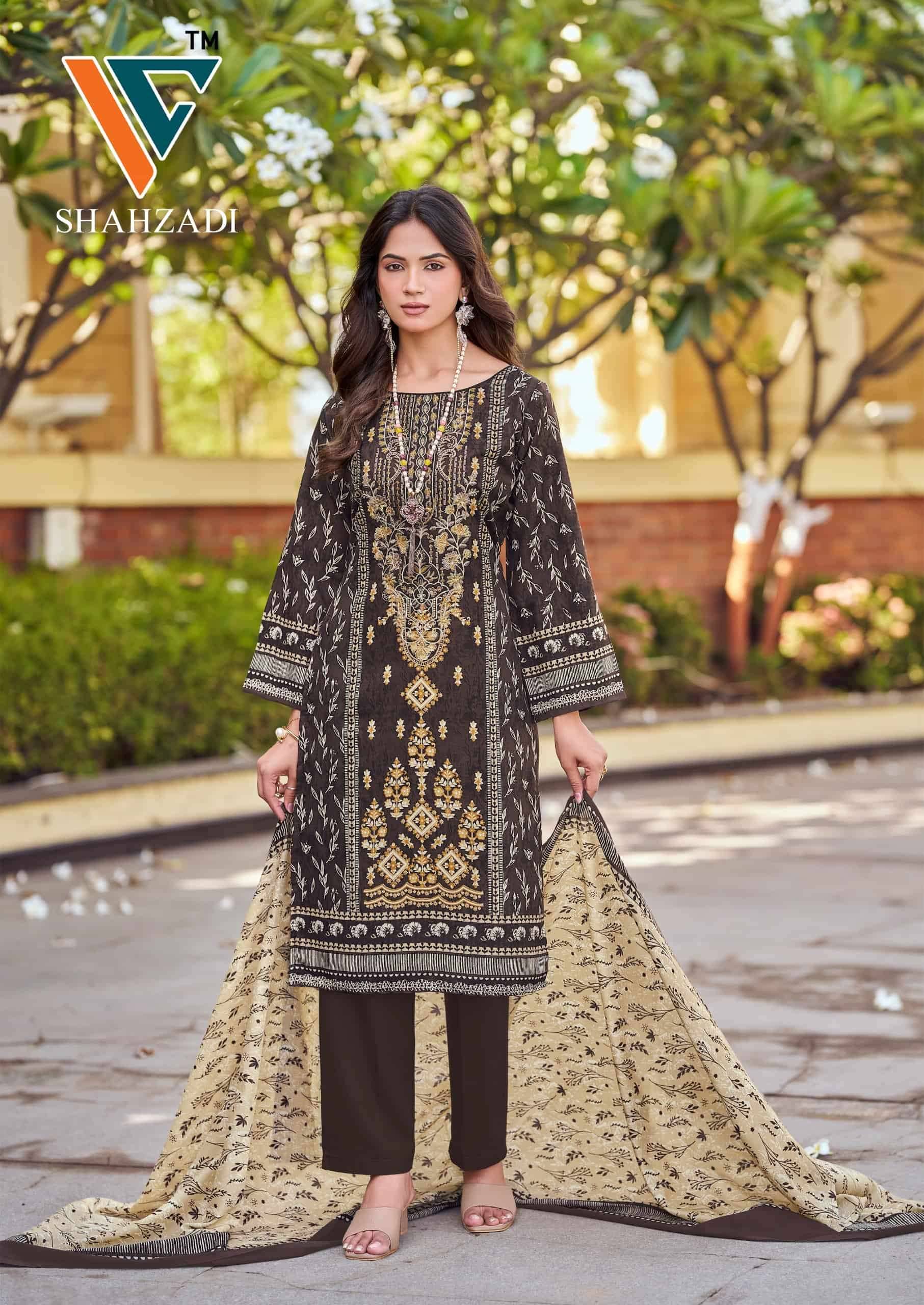 Vandana Fashion Shahzadi Vol 10 Printed Cotton Salwar Kameez 8 Pcs Catalog 