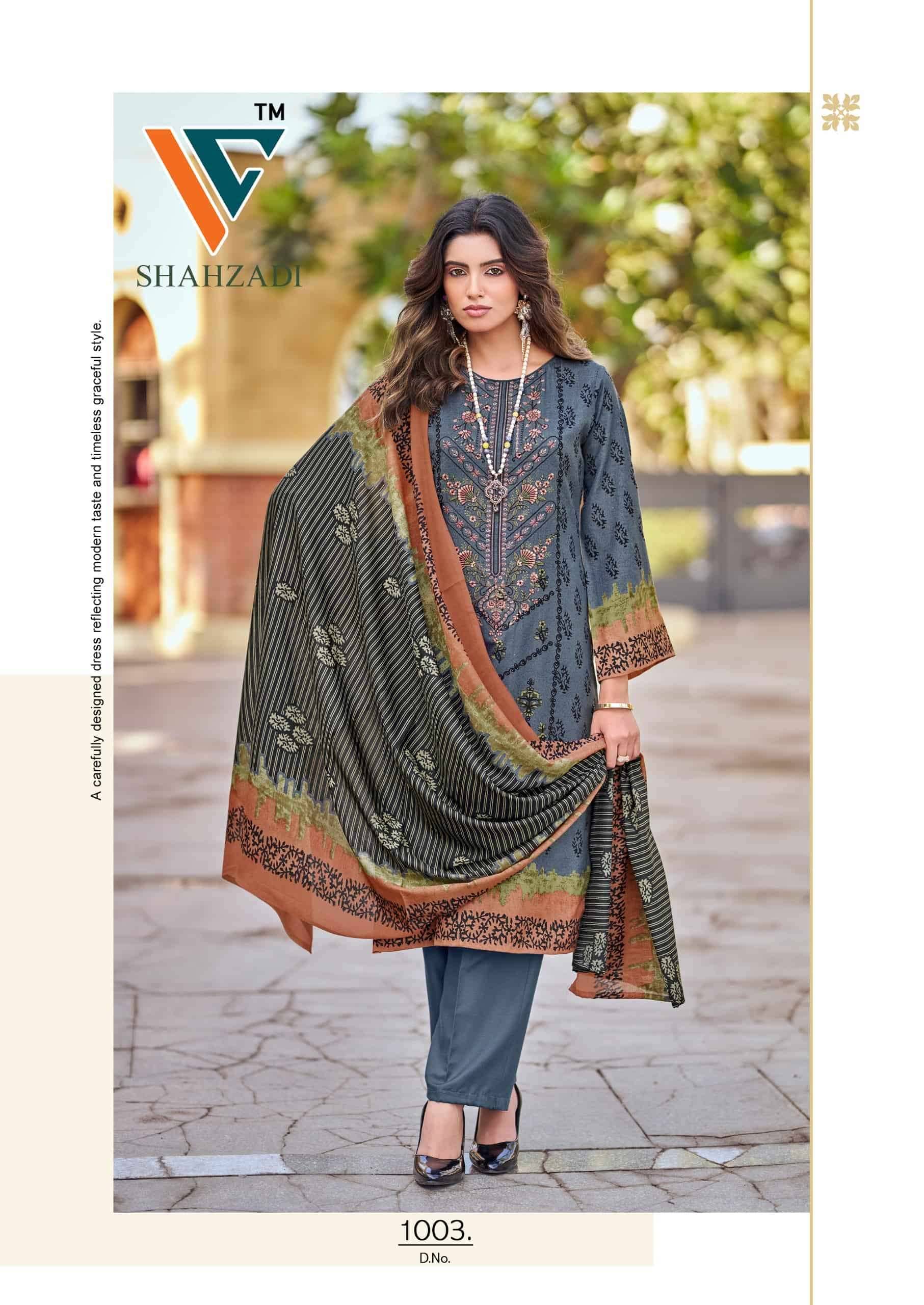 Vandana Fashion Shahzadi Vol 10 Printed Cotton Salwar Kameez 8 Pcs Catalog 