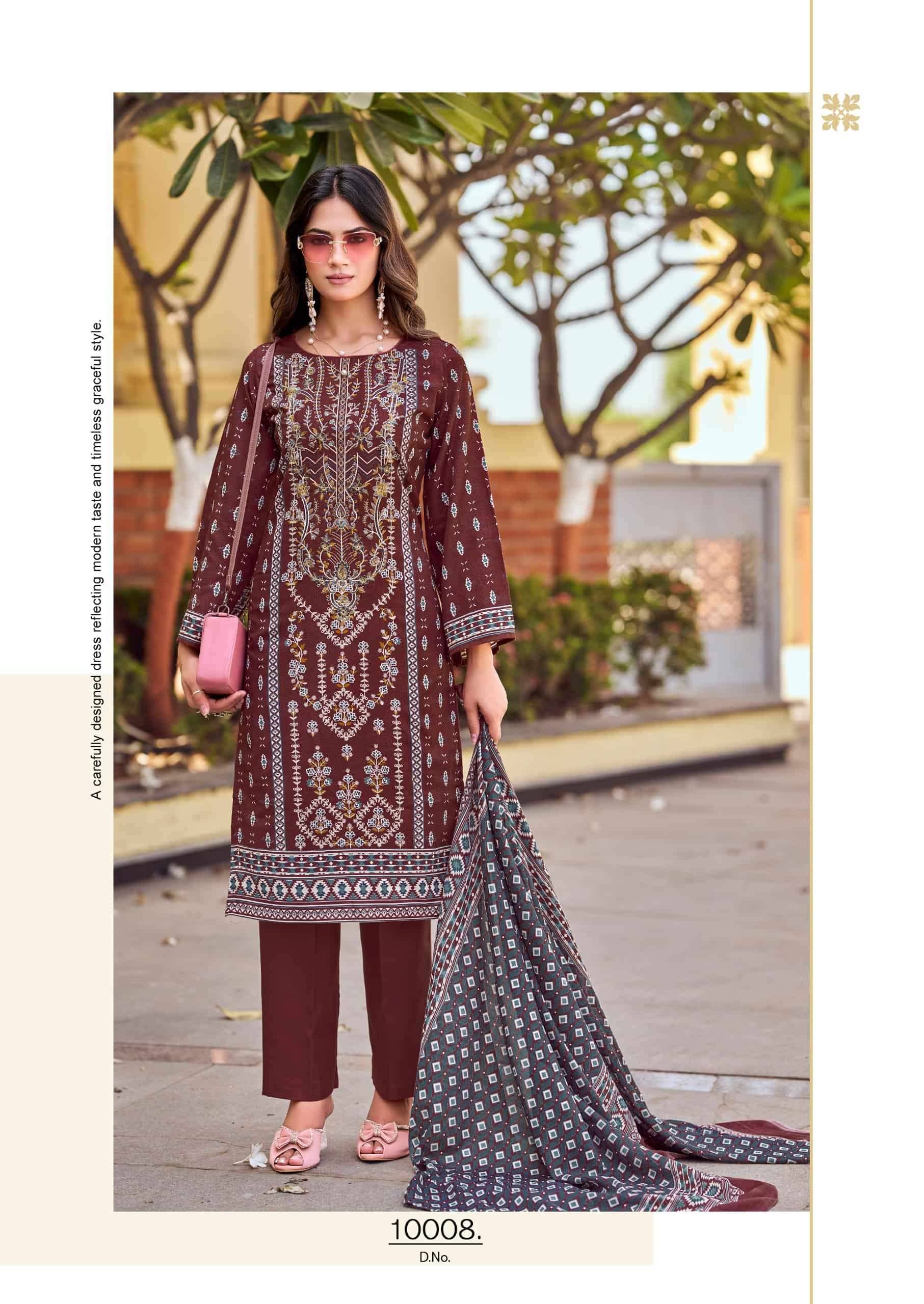 Vandana Fashion Shahzadi Vol 10 Printed Cotton Salwar Kameez 8 Pcs Catalog 