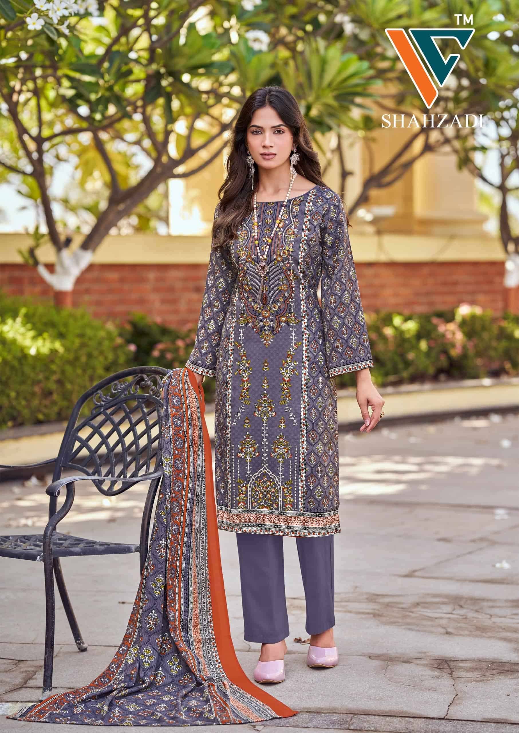 Vandana Fashion Shahzadi Vol 10 Printed Cotton Salwar Kameez 8 Pcs Catalog 