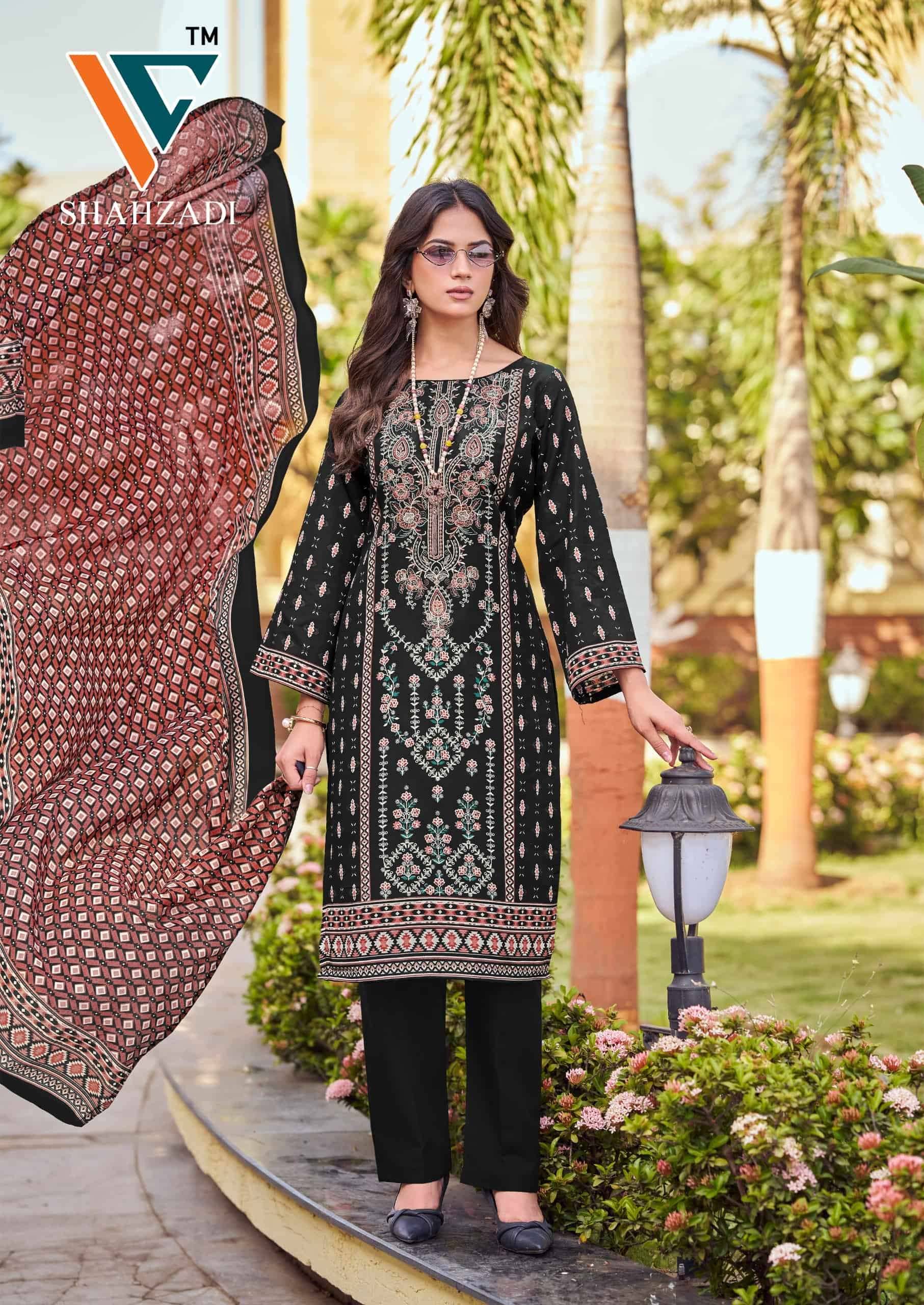 Vandana Fashion Shahzadi Vol 10 Printed Cotton Salwar Kameez 8 Pcs Catalog 