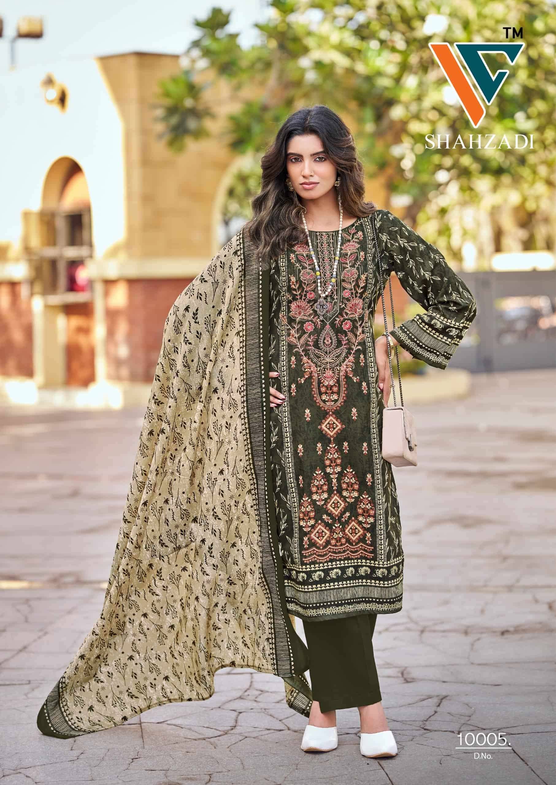 Vandana Fashion Shahzadi Vol 10 Printed Cotton Salwar Kameez 8 Pcs Catalog 