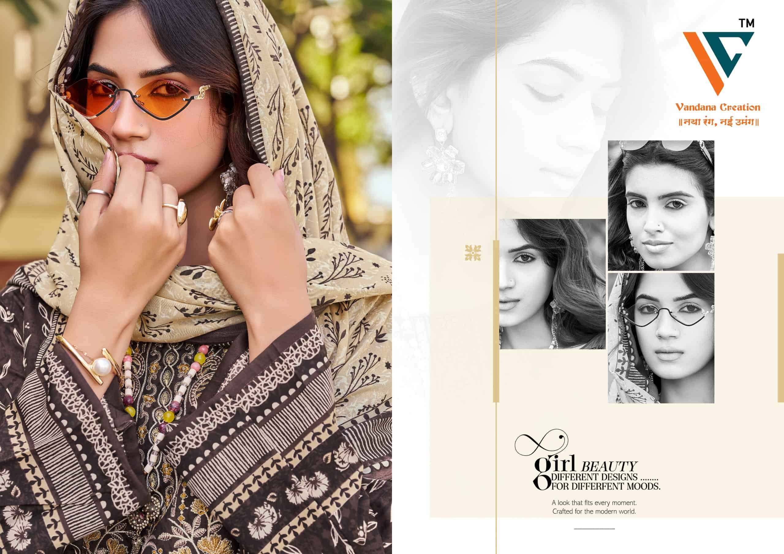 Vandana Fashion Shahzadi Vol 10 Printed Cotton Salwar Kameez 8 Pcs Catalog 