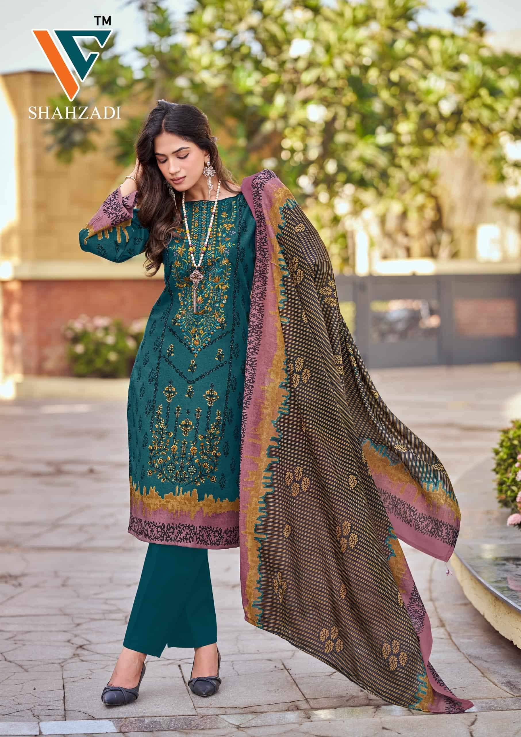 Vandana Fashion Shahzadi Vol 10 Printed Cotton Salwar Kameez 8 Pcs Catalog 