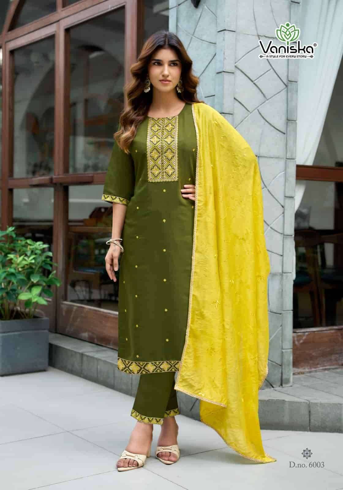 Vaniska Fiza Vol 6 Premium Designs 3 Piece Suit _ Surat Wholesale Market 6 Pcs Catalog 