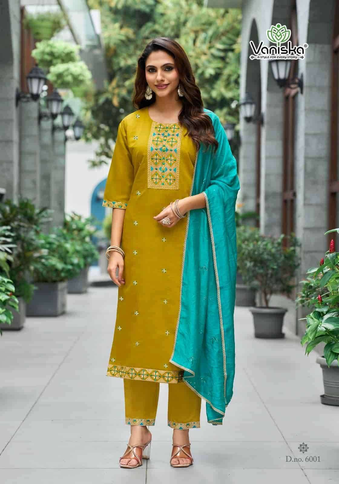 Vaniska Fiza Vol 6 Premium Designs 3 Piece Suit _ Surat Wholesale Market 6 Pcs Catalog 