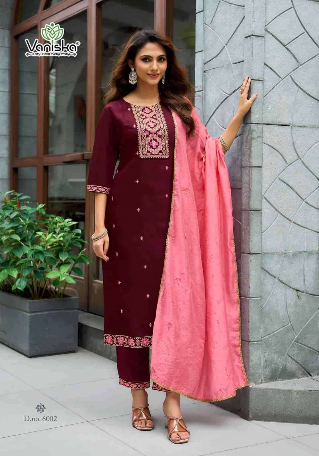 Vaniska Fiza Vol 6 Premium Designs 3 Piece Suit _ Surat Wholesale Market 6 Pcs Catalog 