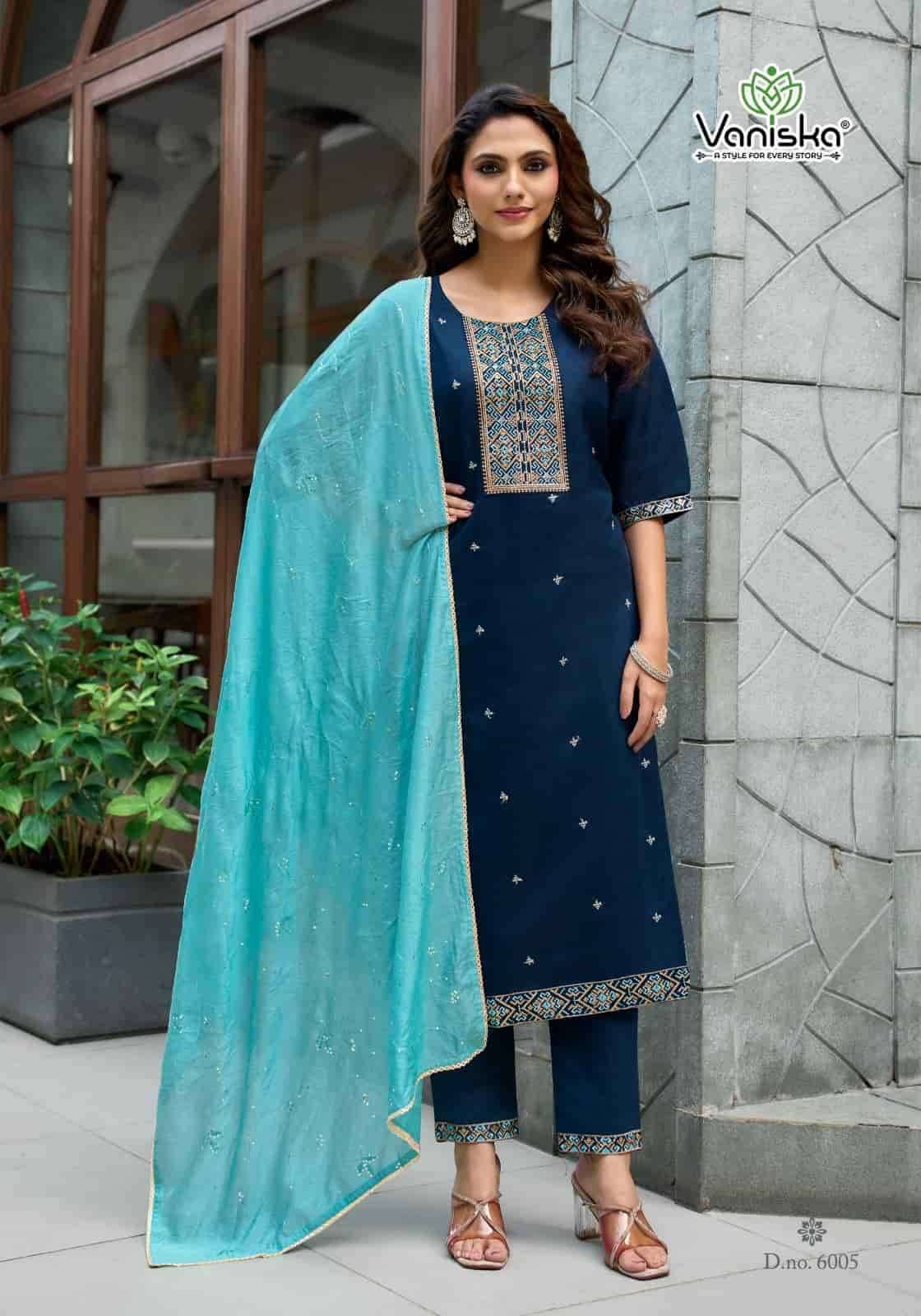Vaniska Fiza Vol 6 Premium Designs 3 Piece Suit _ Surat Wholesale Market 6 Pcs Catalog 