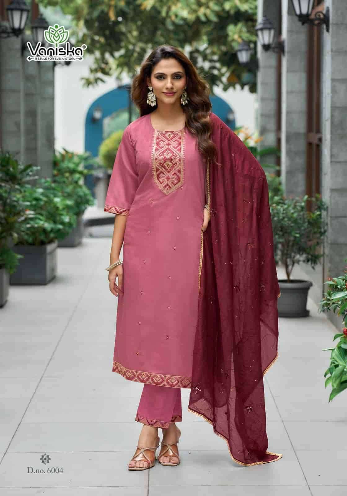 Vaniska Fiza Vol 6 Premium Designs 3 Piece Suit _ Surat Wholesale Market 6 Pcs Catalog 