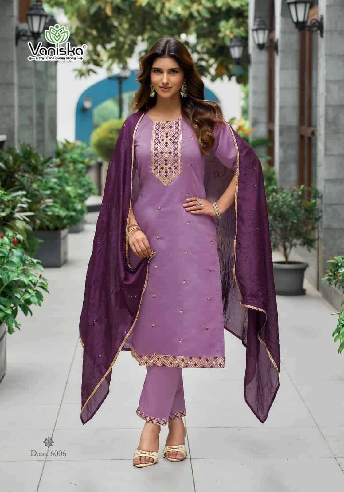 Vaniska Fiza Vol 6 Premium Designs 3 Piece Suit _ Surat Wholesale Market 6 Pcs Catalog 