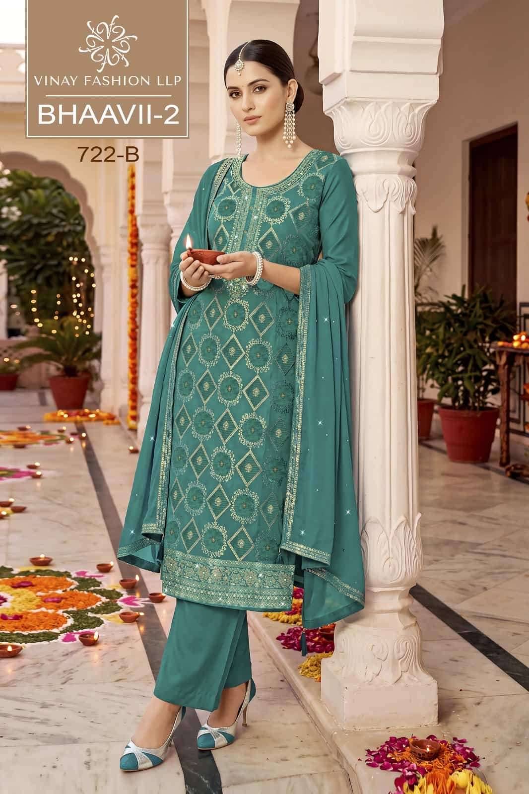 Vinay Fashion Kuleesh Bhaavii Vol 2 Fancy Silk Designer Salwar Suit 4 Pcs Catalog 