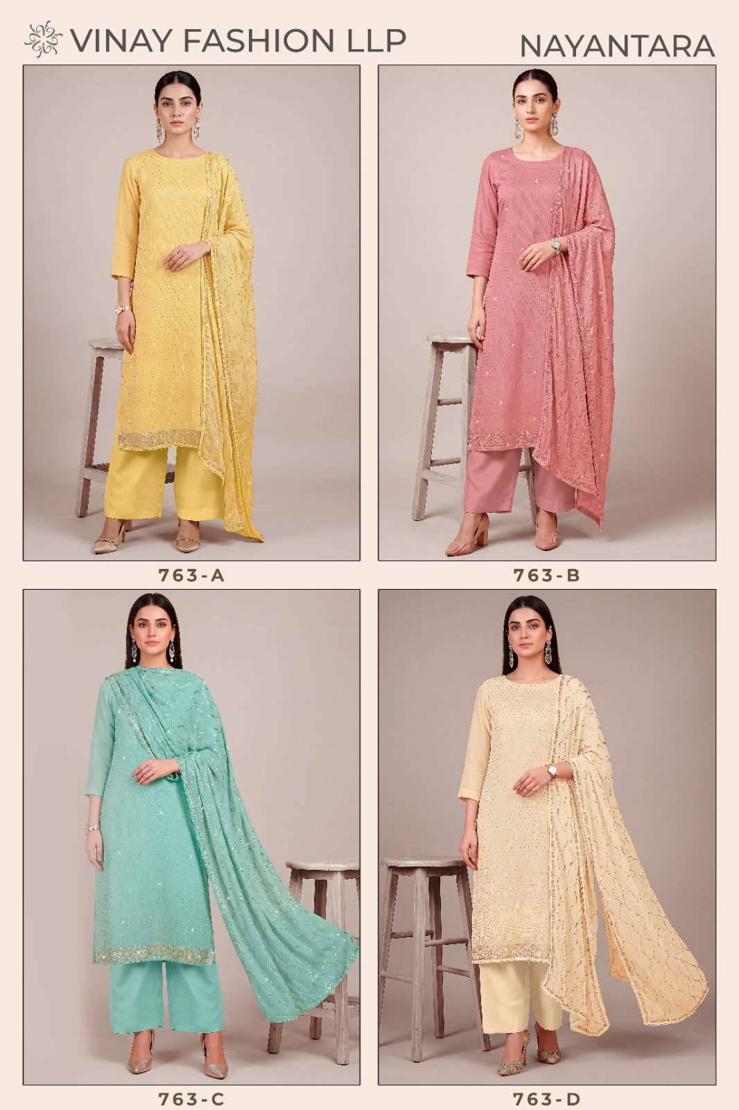 Vinay Fashion Kuleesh Nayantara Partywear Style Ladies Salwar Kameez  4 Pcs Catalog 