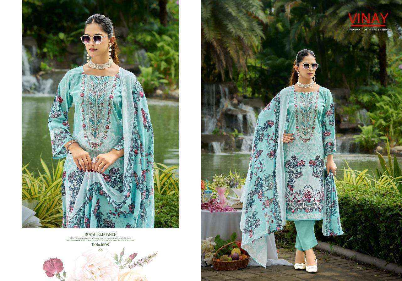 Vinay Fashion Rihaana Vol 1 Pure Cotton Dress Material 8 Pcs Catalogue