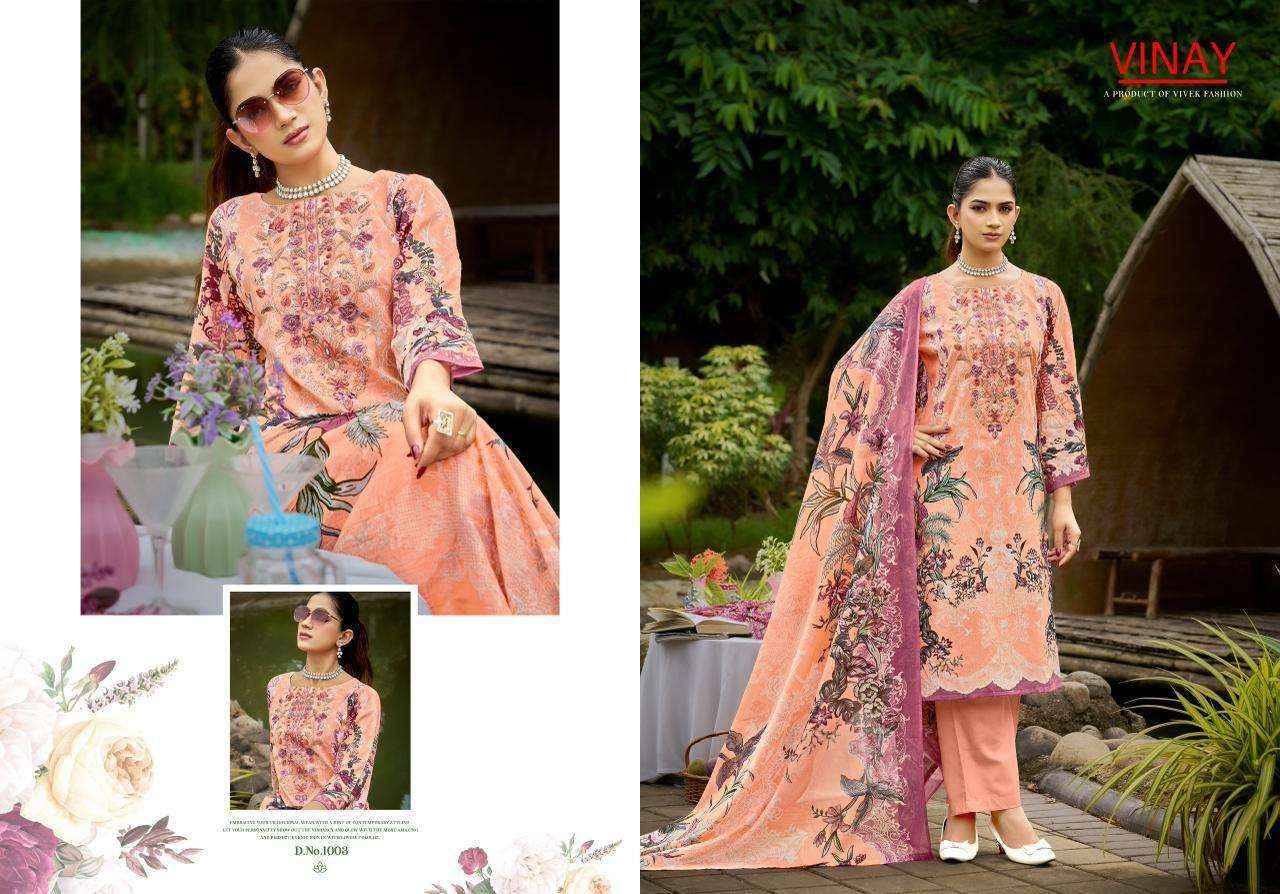 Vinay Fashion Rihaana Vol 1 Pure Cotton Dress Material 8 Pcs Catalogue