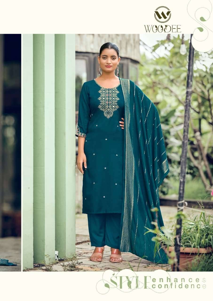 Woodee Raahi Premium Designs 3 Piece Suit 6 Pcs Catalog 