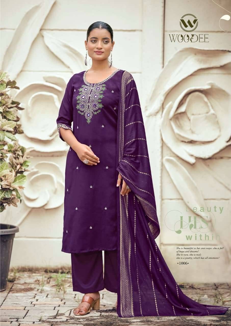 Woodee Raahi Premium Designs 3 Piece Suit 6 Pcs Catalog 