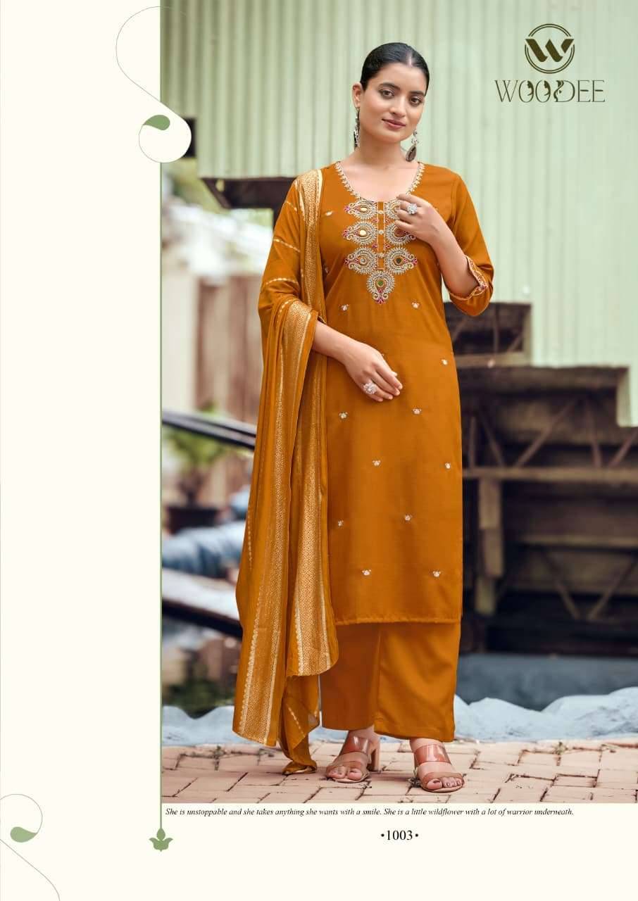 Woodee Raahi Premium Designs 3 Piece Suit 6 Pcs Catalog 