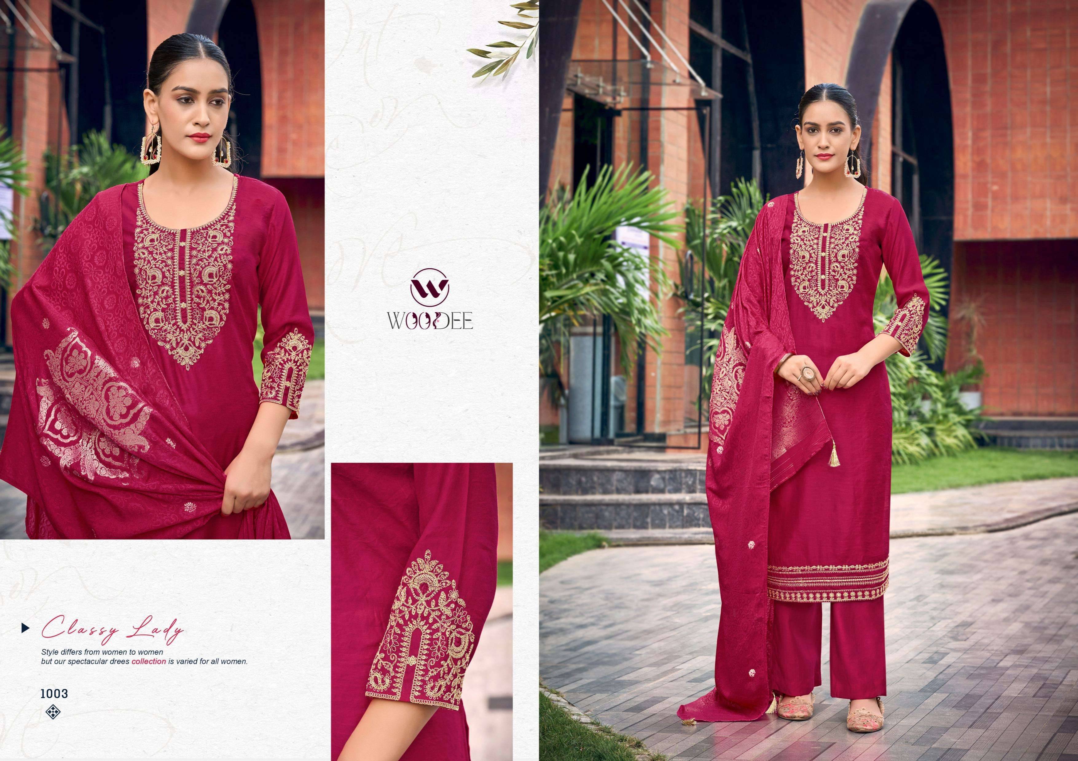 WOODEE VEDA VOL 2 VISCOSE READYMADE SUITS 6 PCS CATALOG