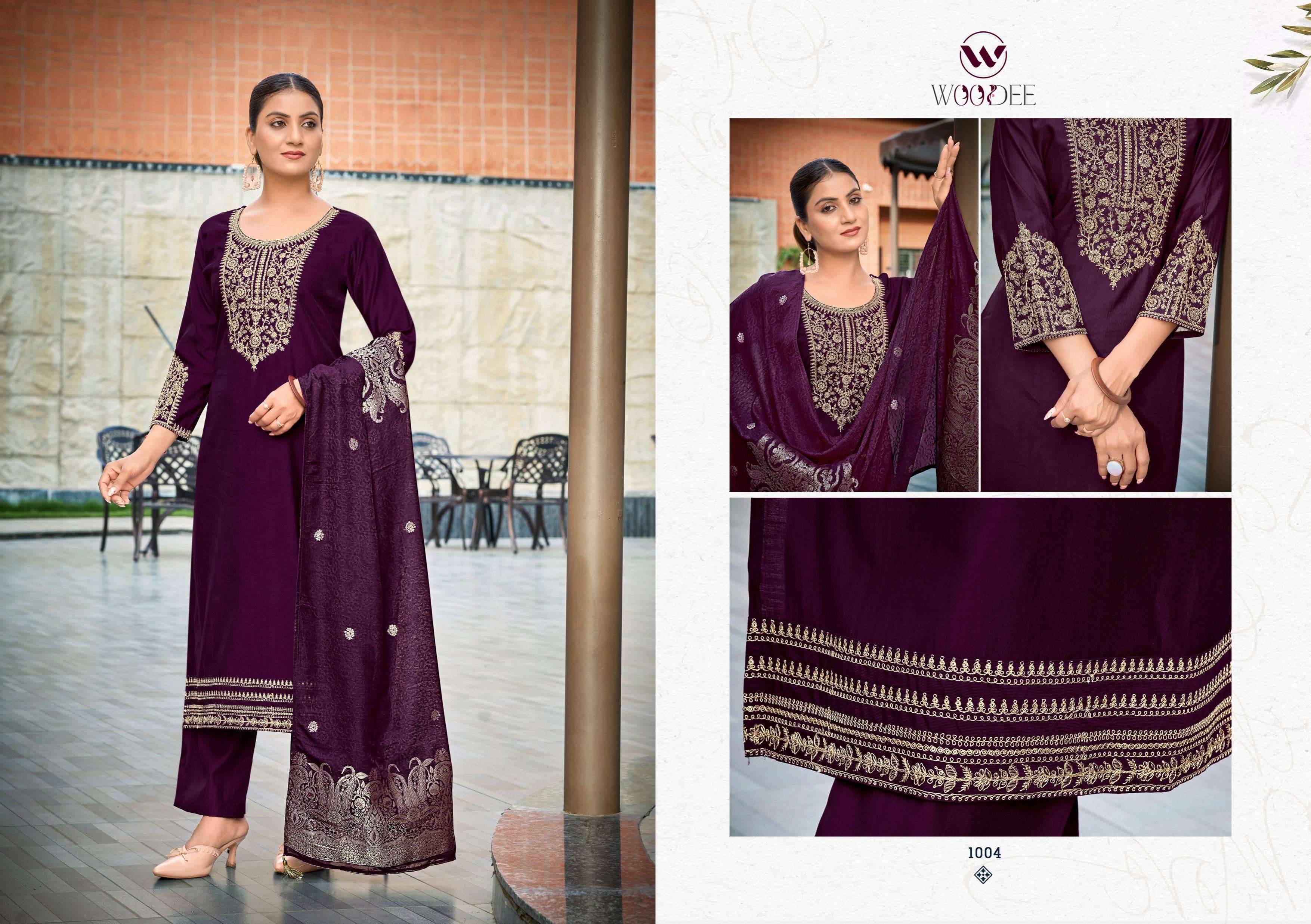 WOODEE VEDA VOL 2 VISCOSE READYMADE SUITS 6 PCS CATALOG