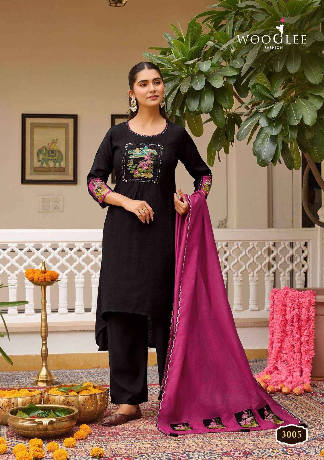 Wooglee Utsavi Viscose Kurti Combo Set _ Surat Wholesale Market 6 Pcs Catalog 