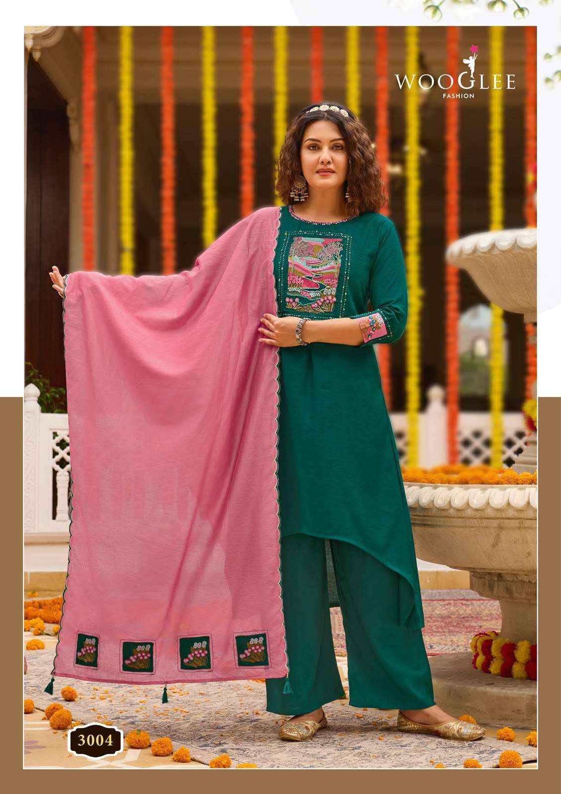 Wooglee Utsavi Viscose Kurti Combo Set _ Surat Wholesale Market 6 Pcs Catalog 