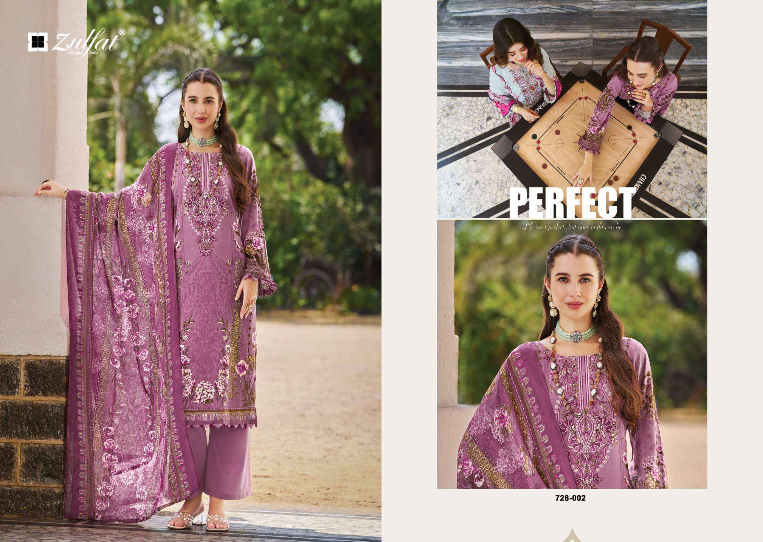 Zulfat Designer Afreen Jam Cotton Dress Material 8 pcs Catalog