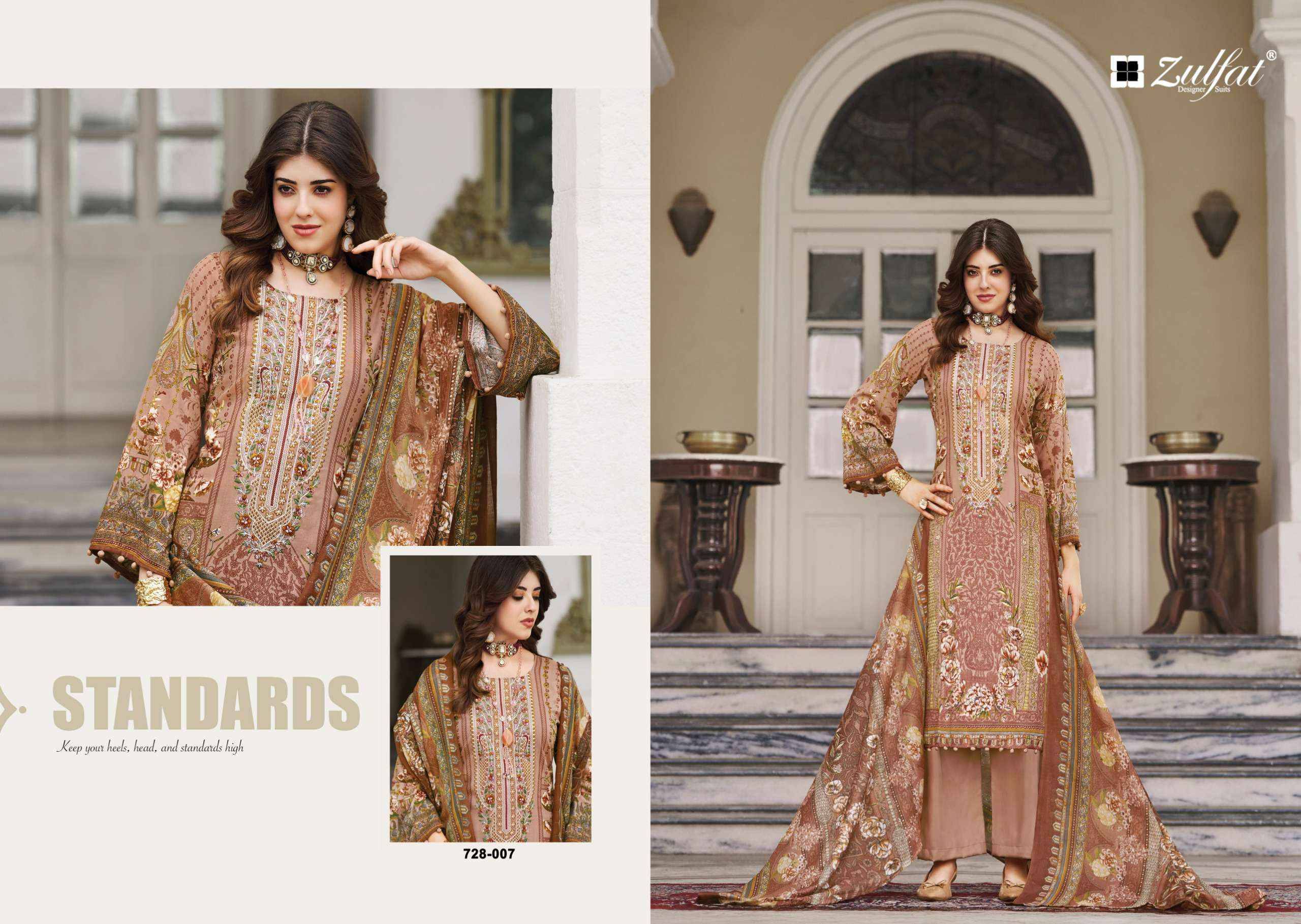 Zulfat Designer Afreen Jam Cotton Dress Material 8 pcs Catalog