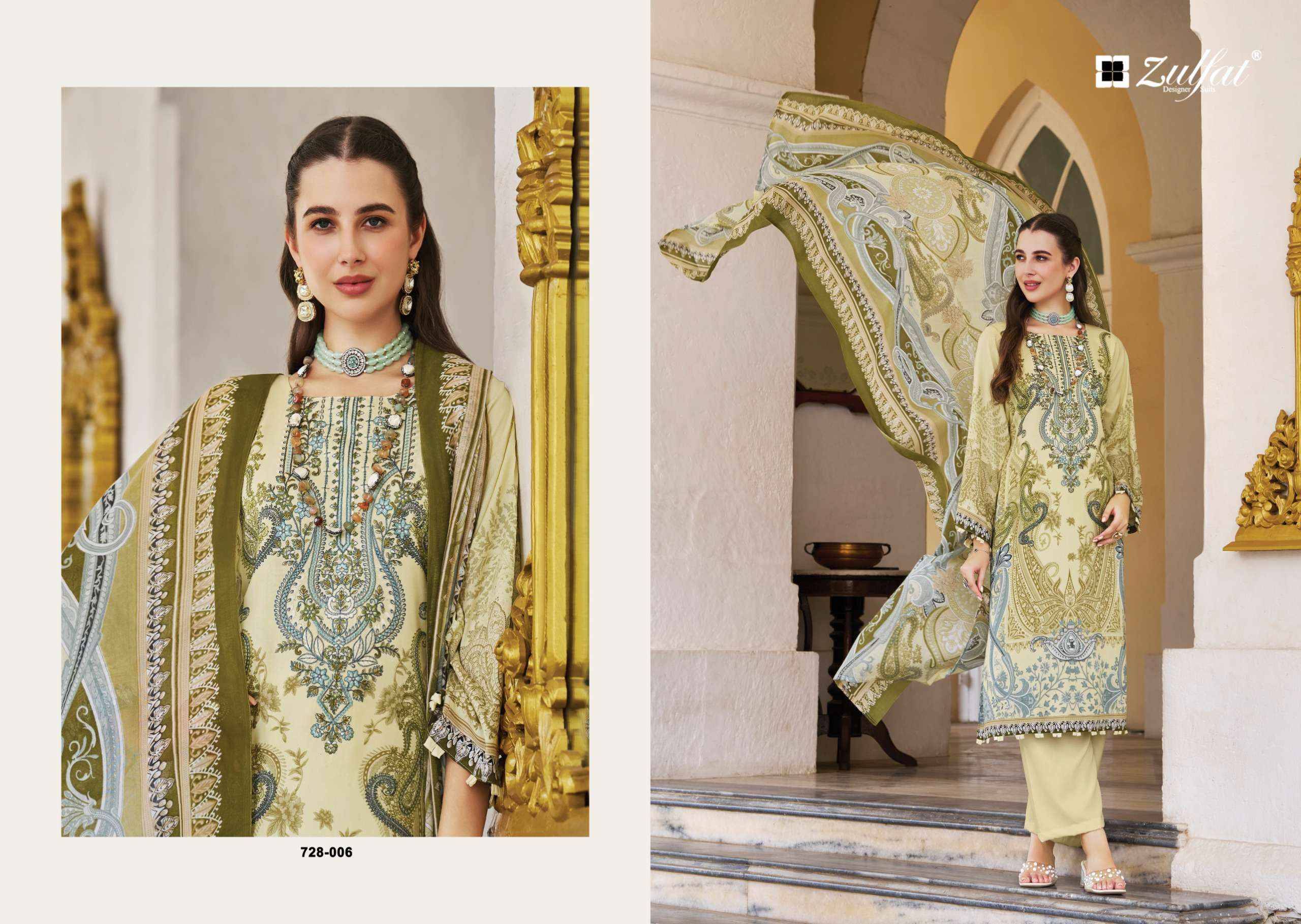 Zulfat Designer Afreen Jam Cotton Dress Material 8 pcs Catalog